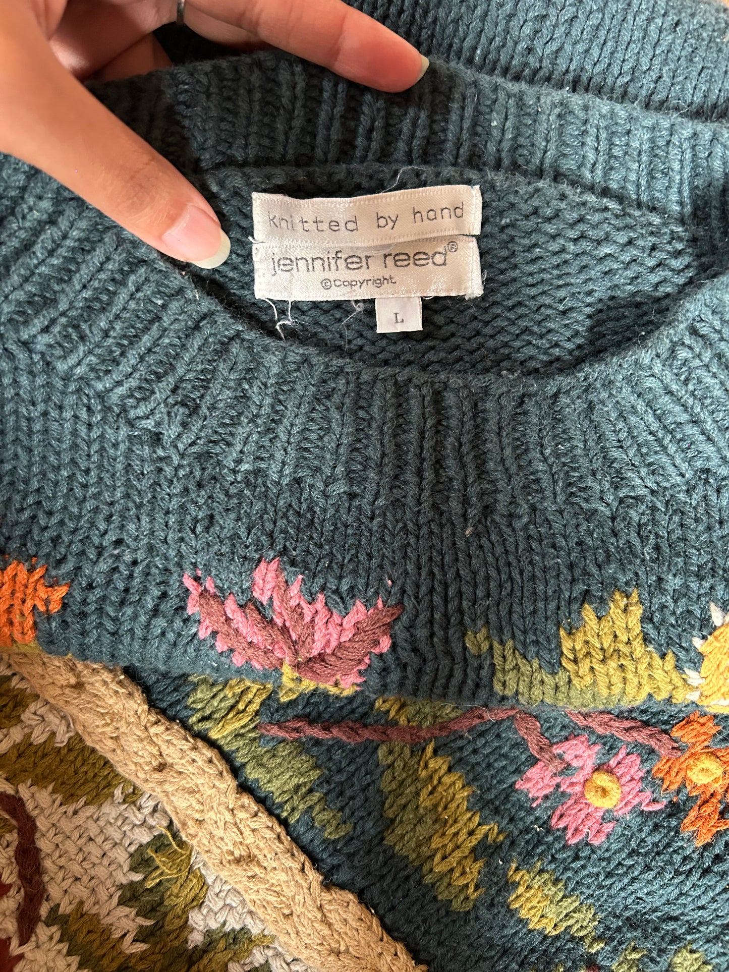 Jennifer Reed Vintage Hand Knit Cardigan