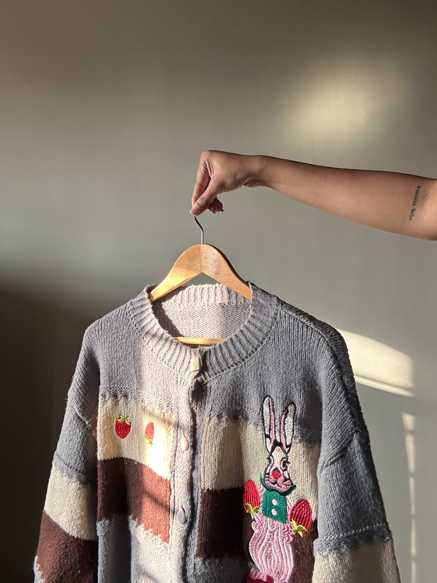 Wool Blend Knit Cardigan