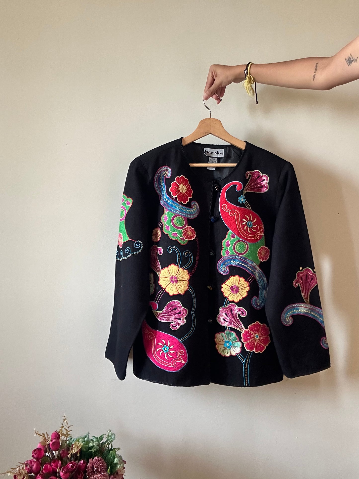 Indigo Moon All Embroidered and Patchwork Shaket