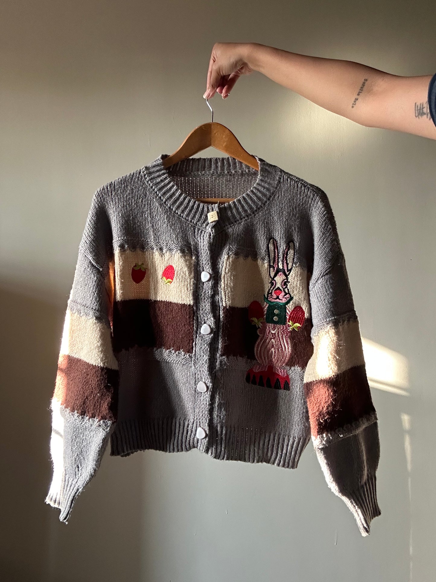 Wool Blend Knit Cardigan