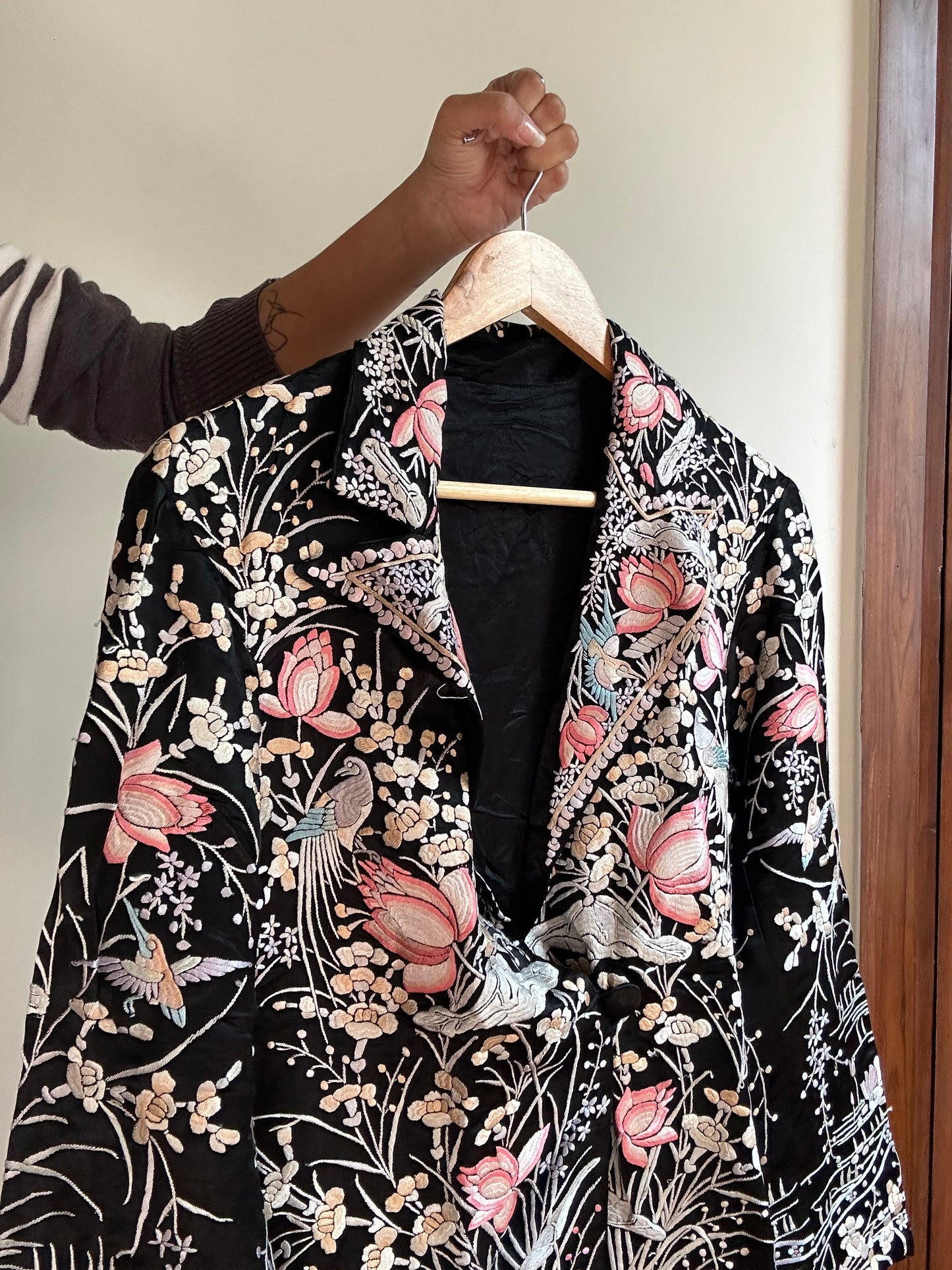 Vintage All Silk and Embroidered Shaket