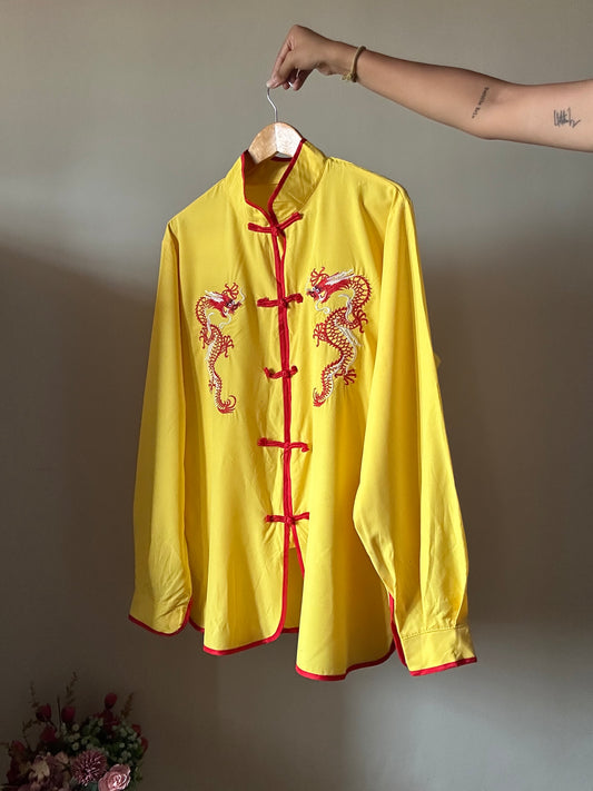 Vintage Dragon Embroidered Shirt