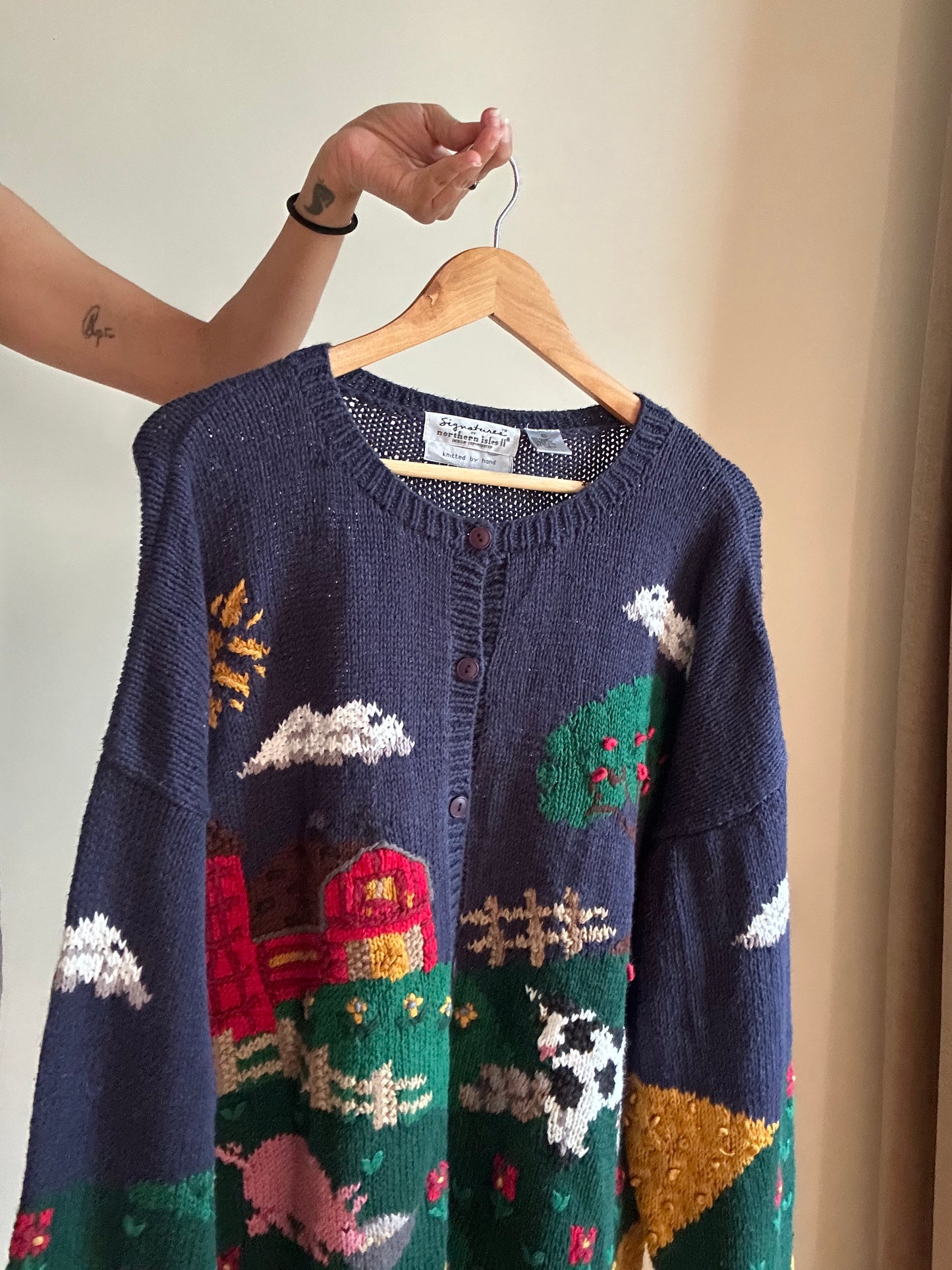 Signatures by Northern Isles Vintage Hand Knit Cardigan