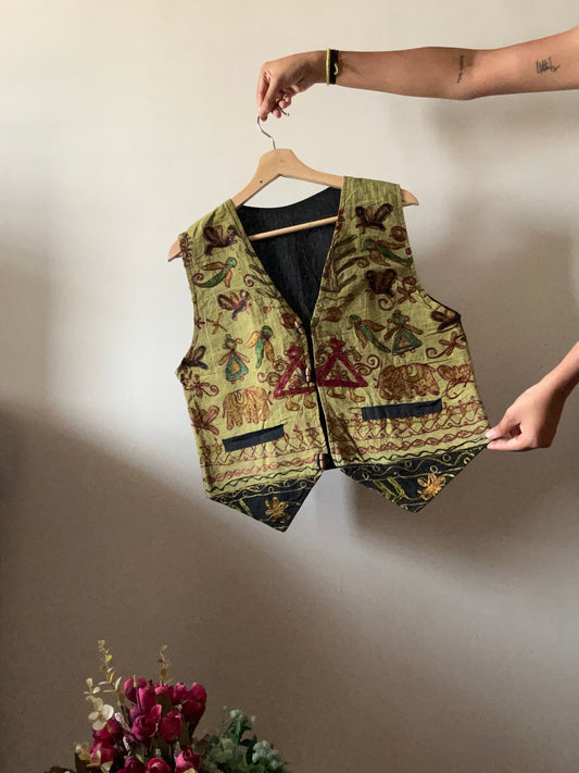 Vintage Traditional Embroidered Vest