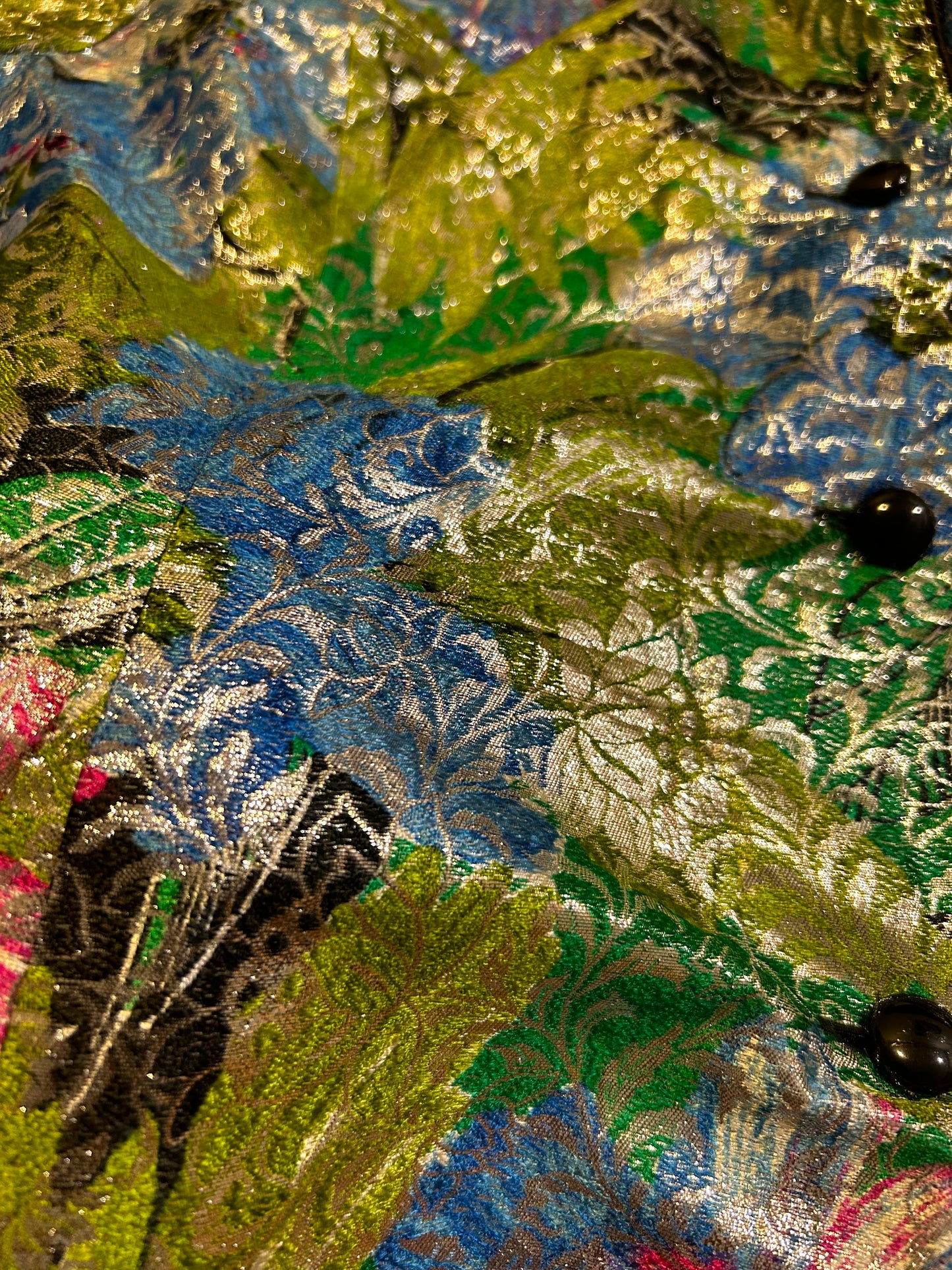 Vintage Hermann Lange Weaved Floral Shaket