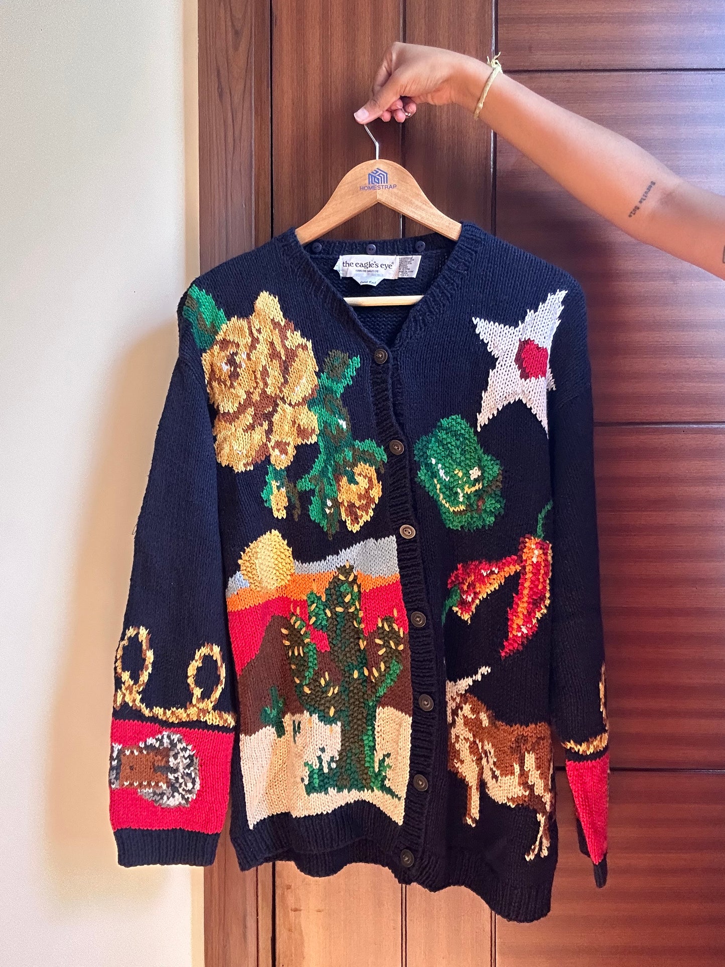 The Eagle’s Eye Vintage Hand Knit Cardigan