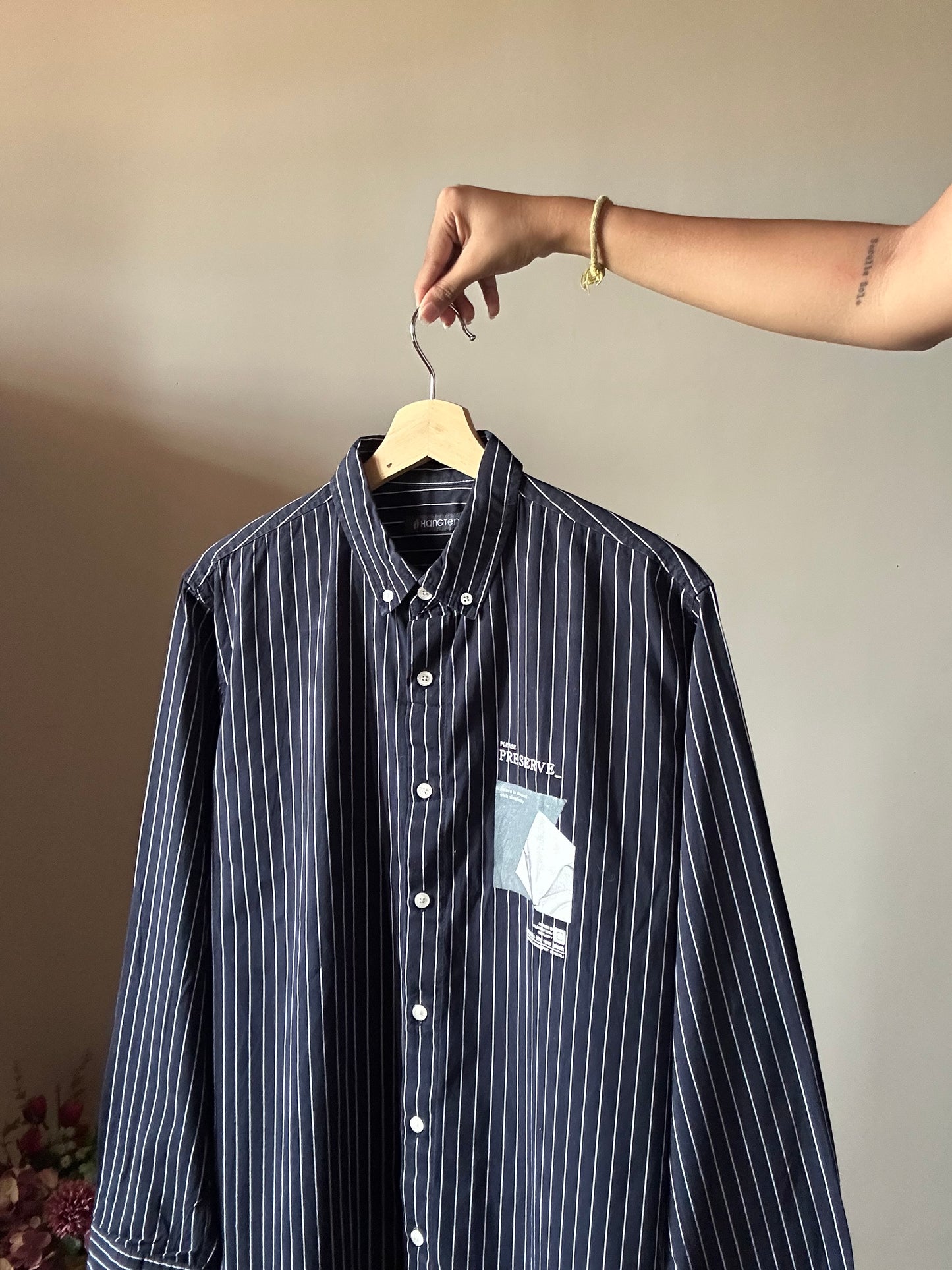 Hangton Vintage Print Shirt