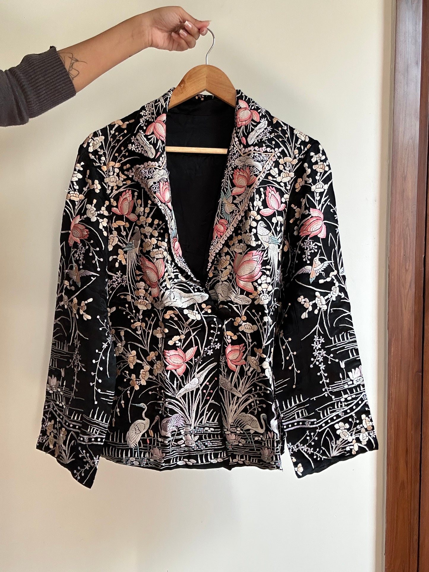 Vintage All Silk and Embroidered Shaket