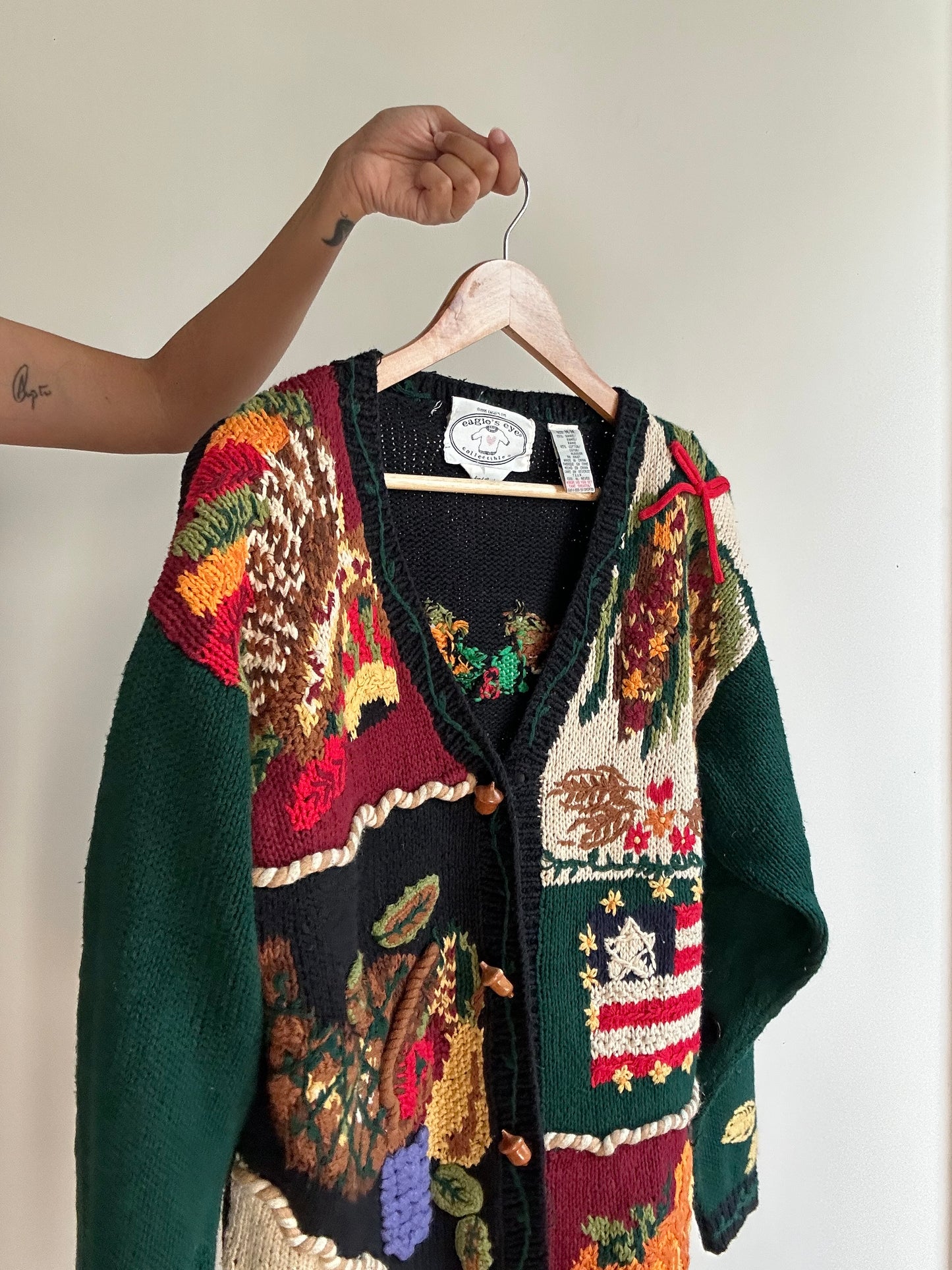 Eagle’s Eye Vintage Hand Knit Cardigan