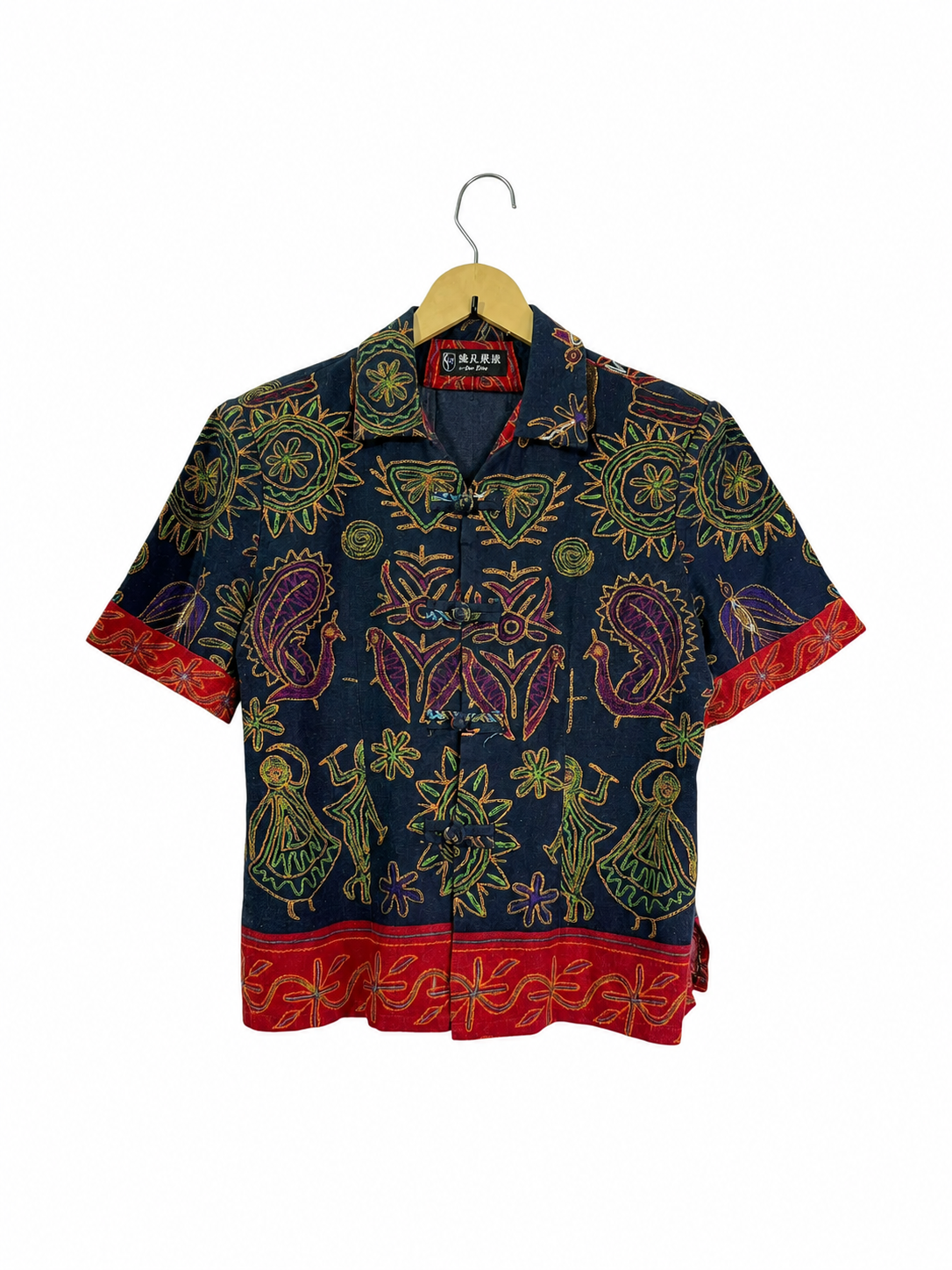 Vintage Bohemian Folk Embroidered Shaket