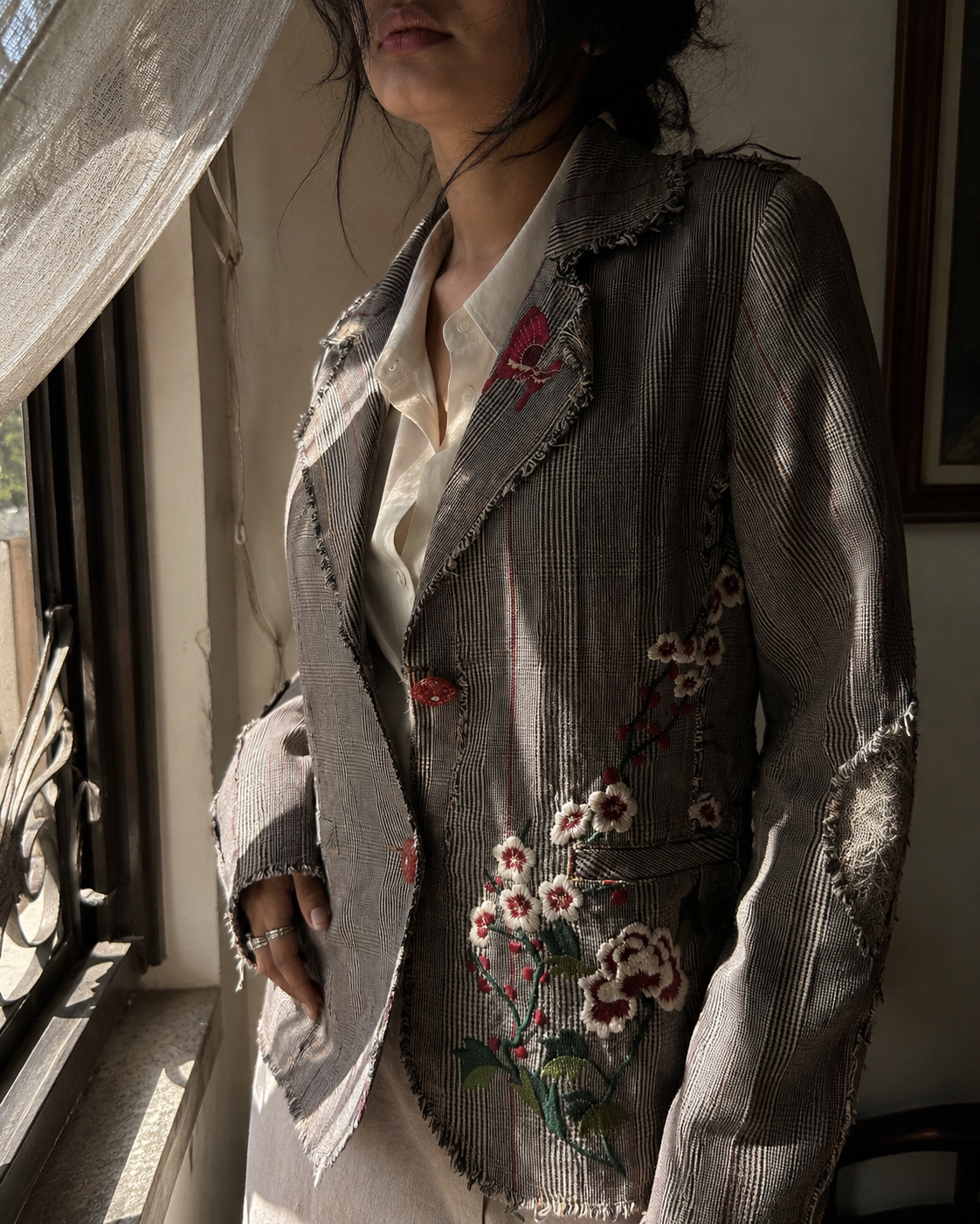 Vintage Patchwork and Embroidery Blazer