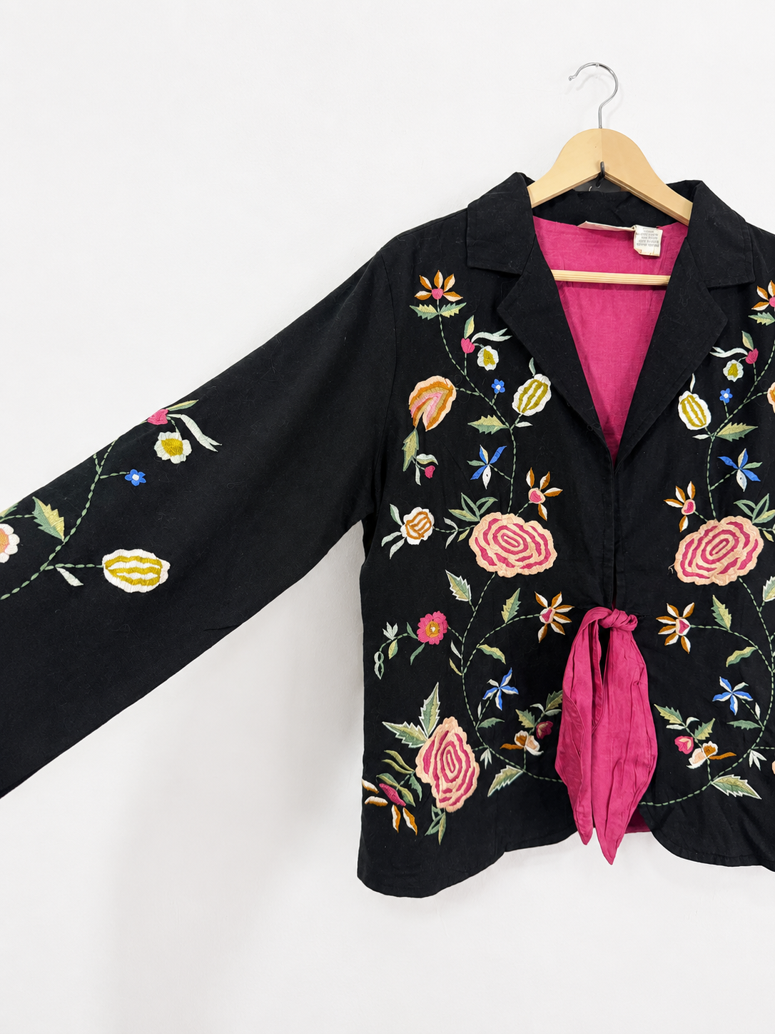 Vintage Midnight Bloom Embroidered Jacket