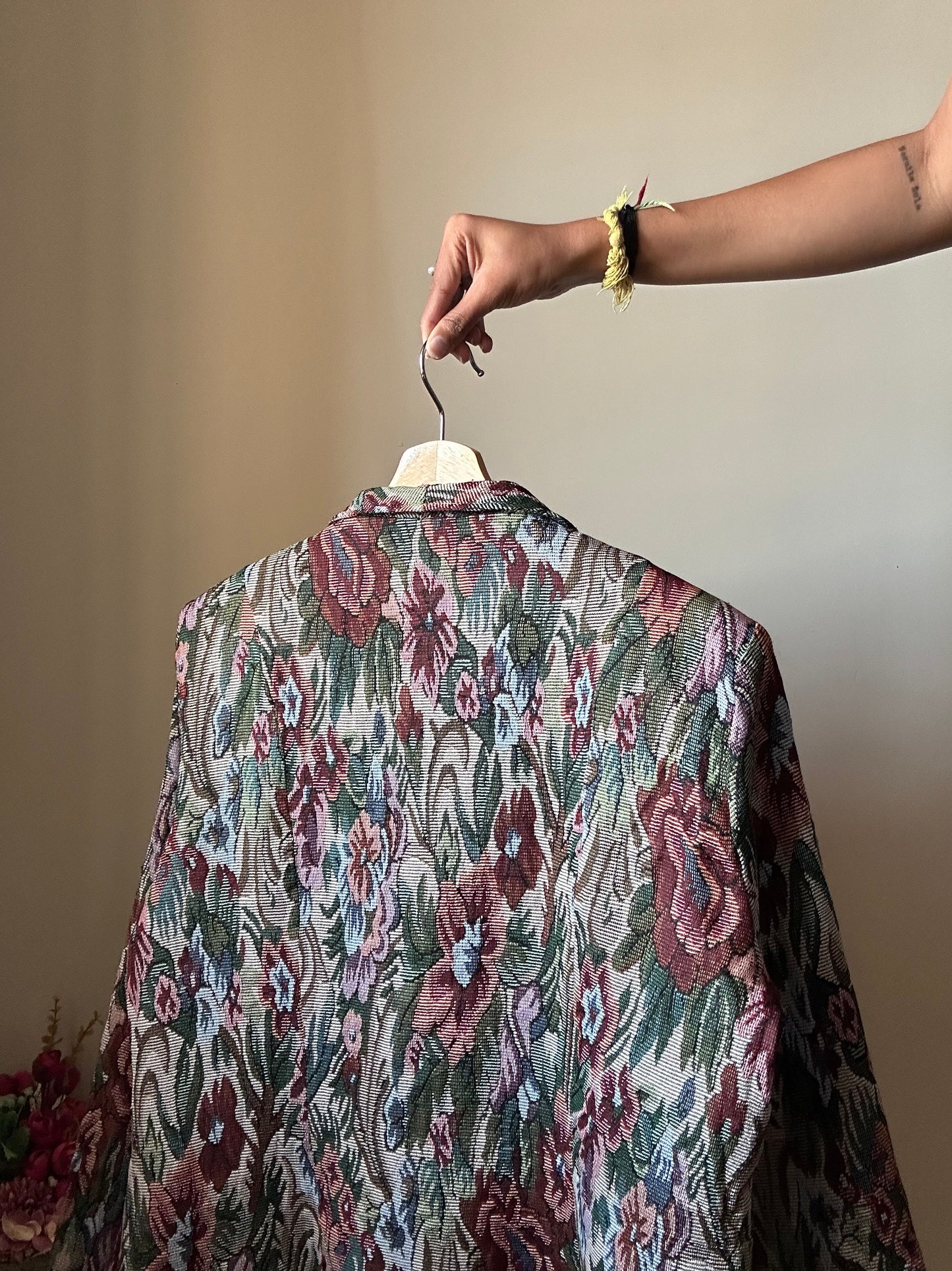 Vintage Original Floral Weaved Blazer