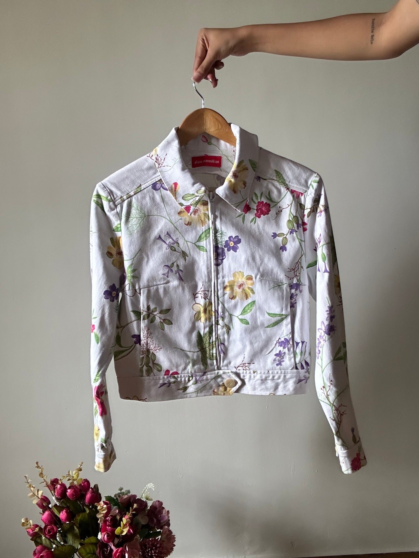 Alain Manoukian Vintage Zipped Floral Shirt