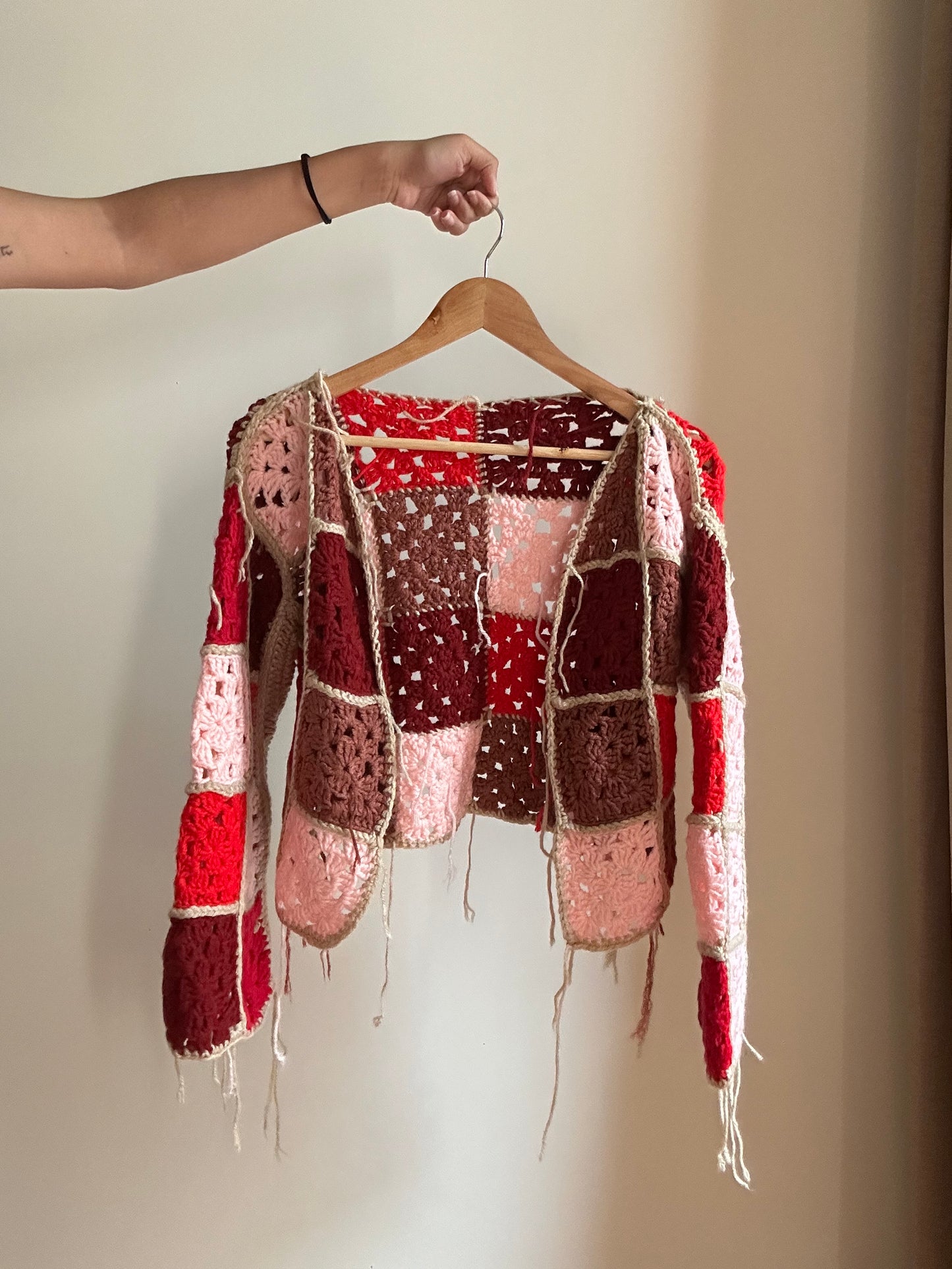 Crochet Vintage Cropped Cardigan