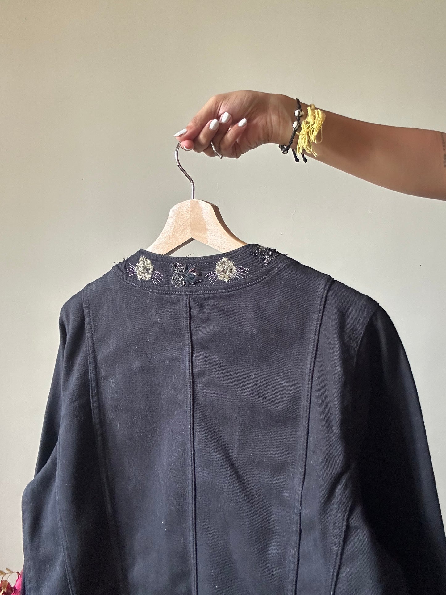 Vintage Chico’s Denim Shaket With Embroidery