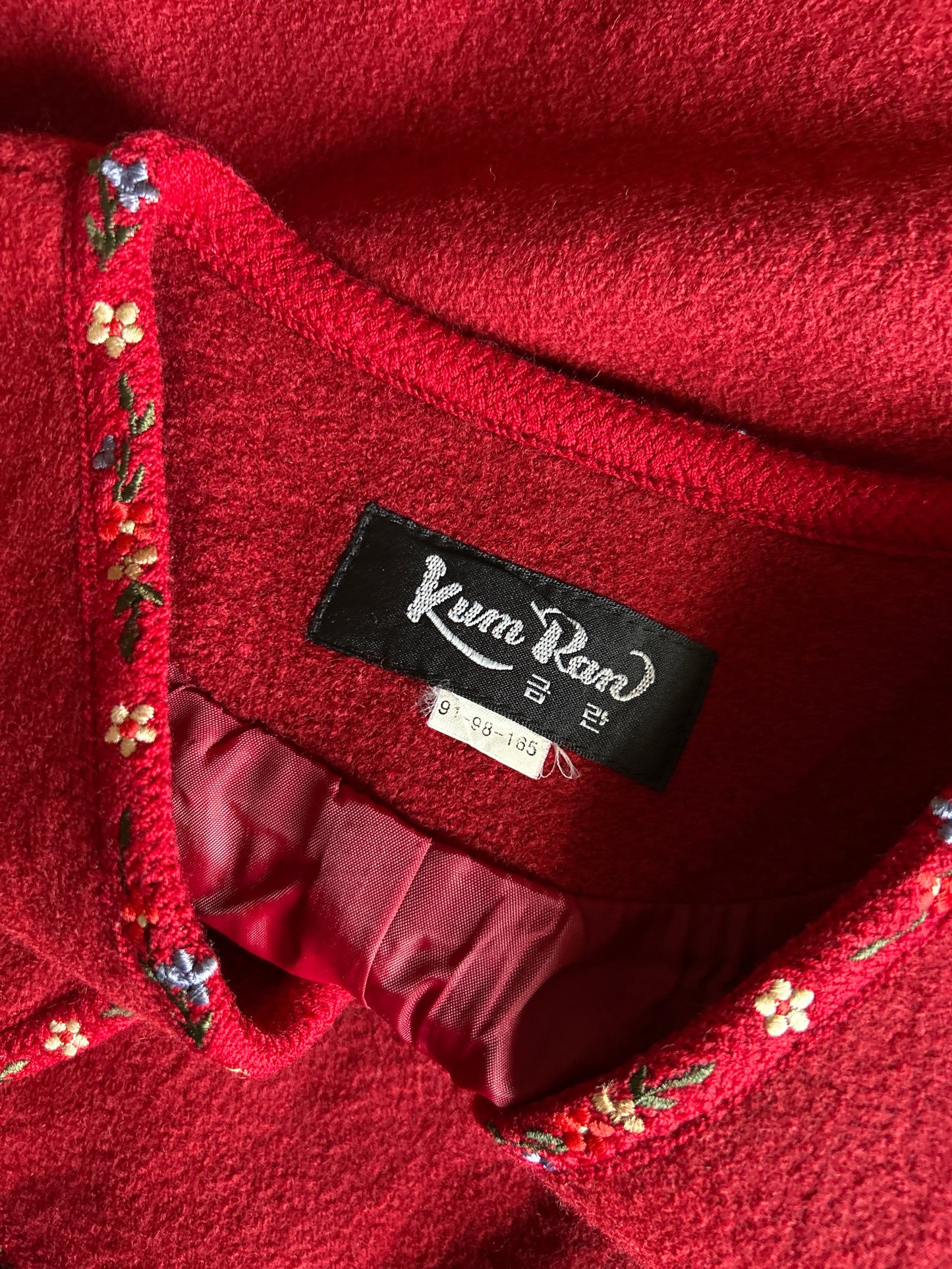 Kum Ran Vintage Wool Embroidered Blazer