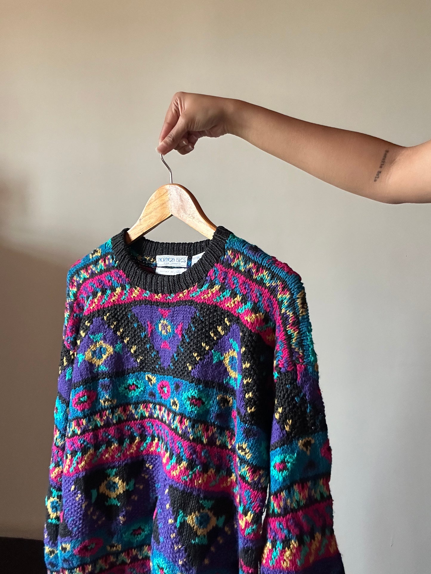 Vintage Northern Isles Hand Knit Pullover