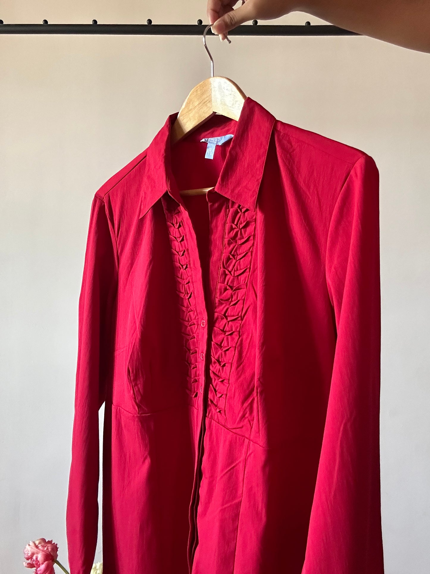 Red Vintage Semi Formal Shirt