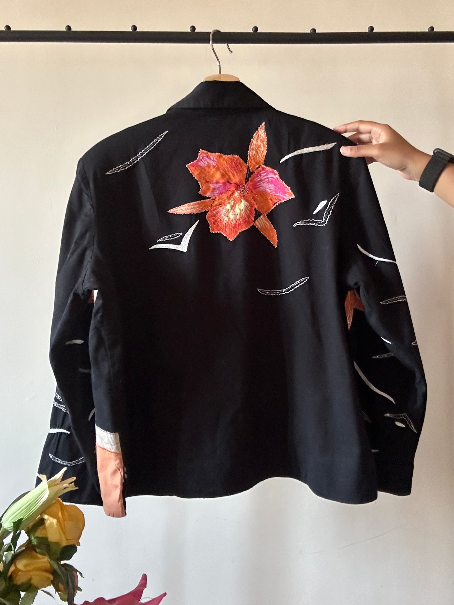 Appliqué Vintage Suede Shirt