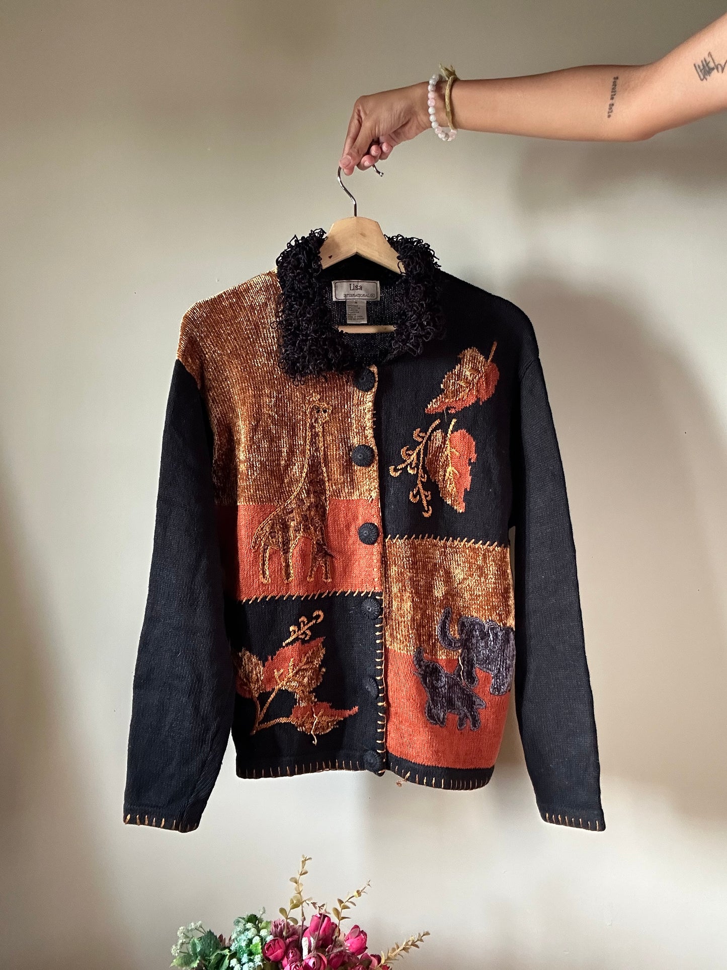 Lisa International Vintage Embroidered Pullover