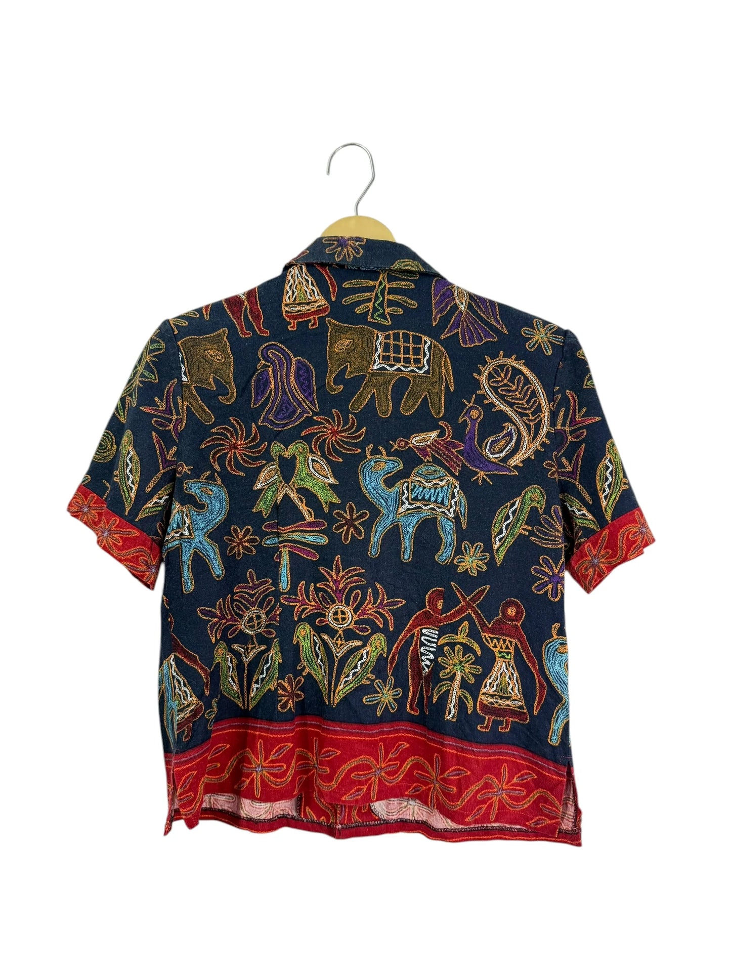 Vintage Bohemian Folk Embroidered Shaket