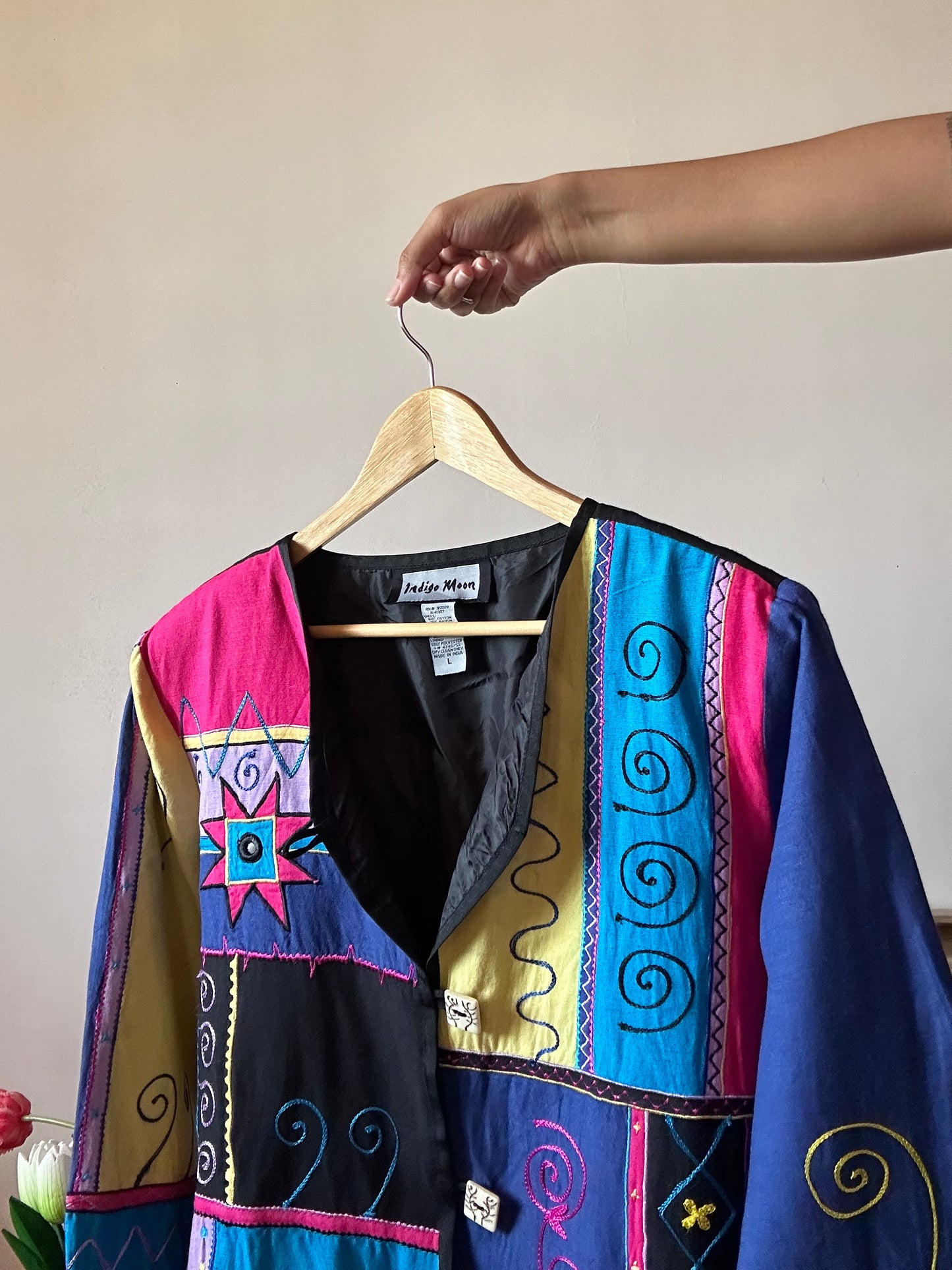 Indigo Moon Embroidered Vintage Shaket