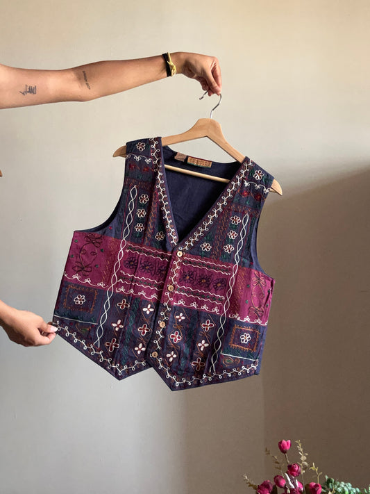 Vintage Northern Explorer All Embroidered Vest