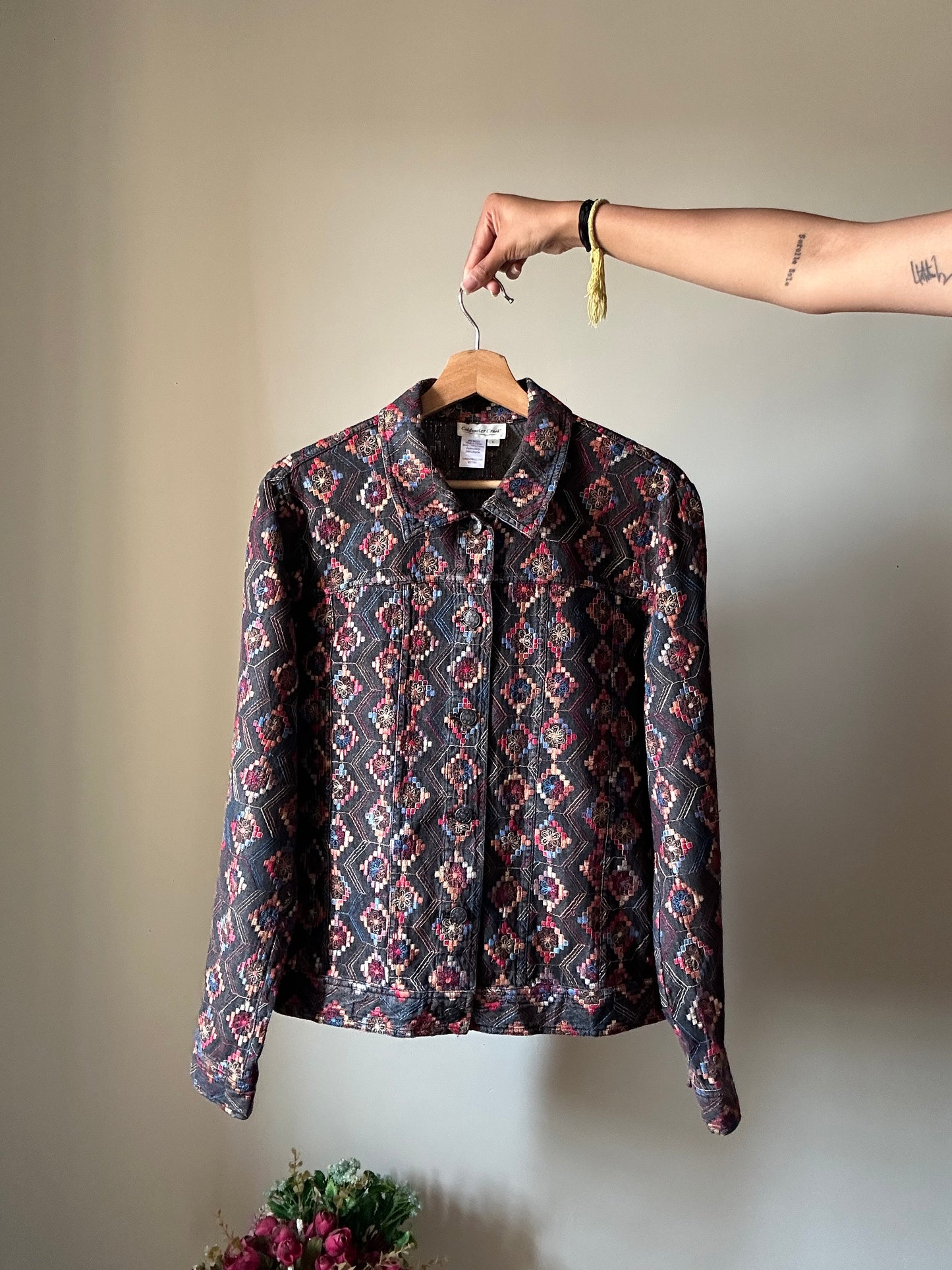 Vintage Coldwater Creek All Embroidered Shaket