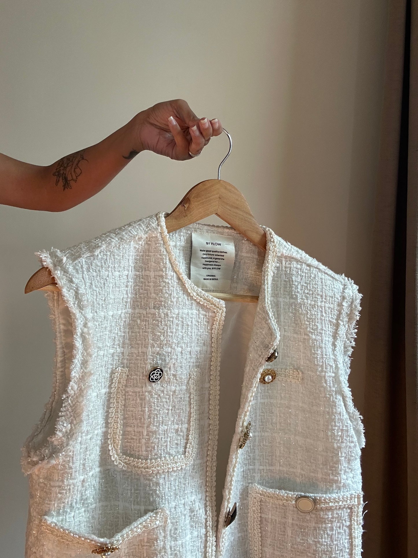 Vintage By Flow Tweed Vest