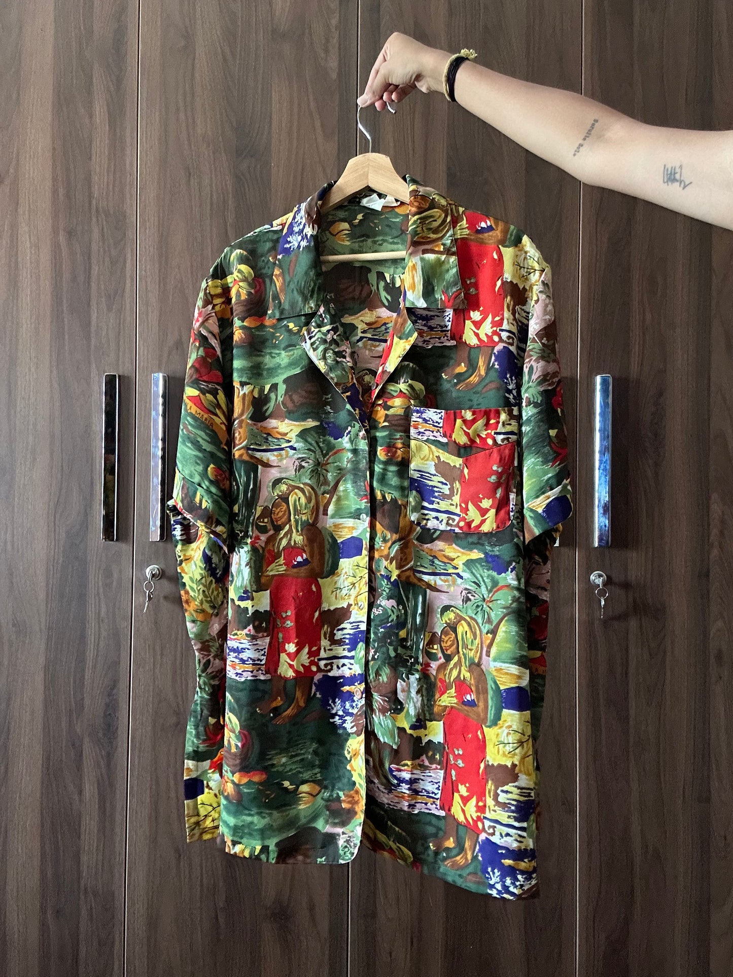 Vintage Abstract Art Print Shirt