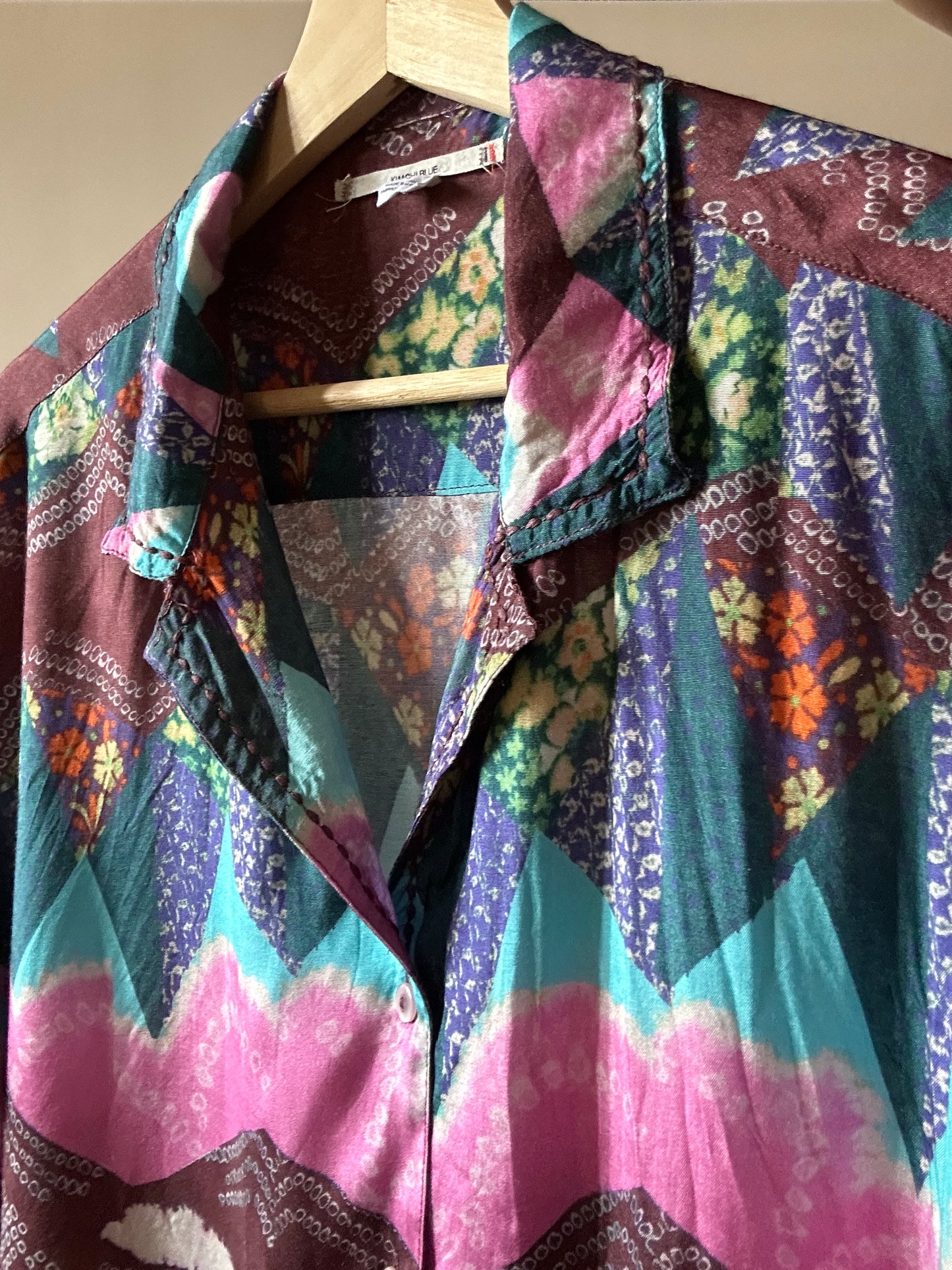 Kimchi Blue Neckline Embroidered Vintage Shirt