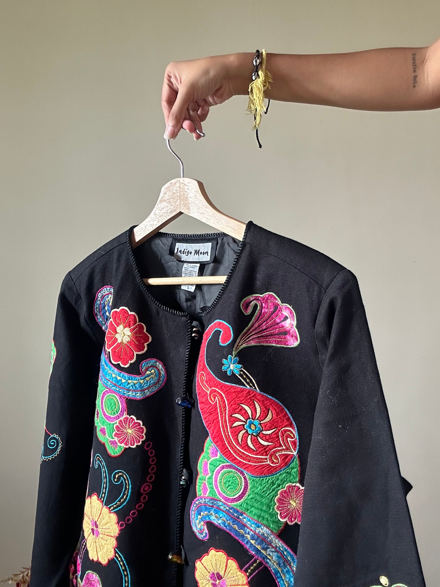 Indigo Moon All Embroidered and Patchwork Shaket