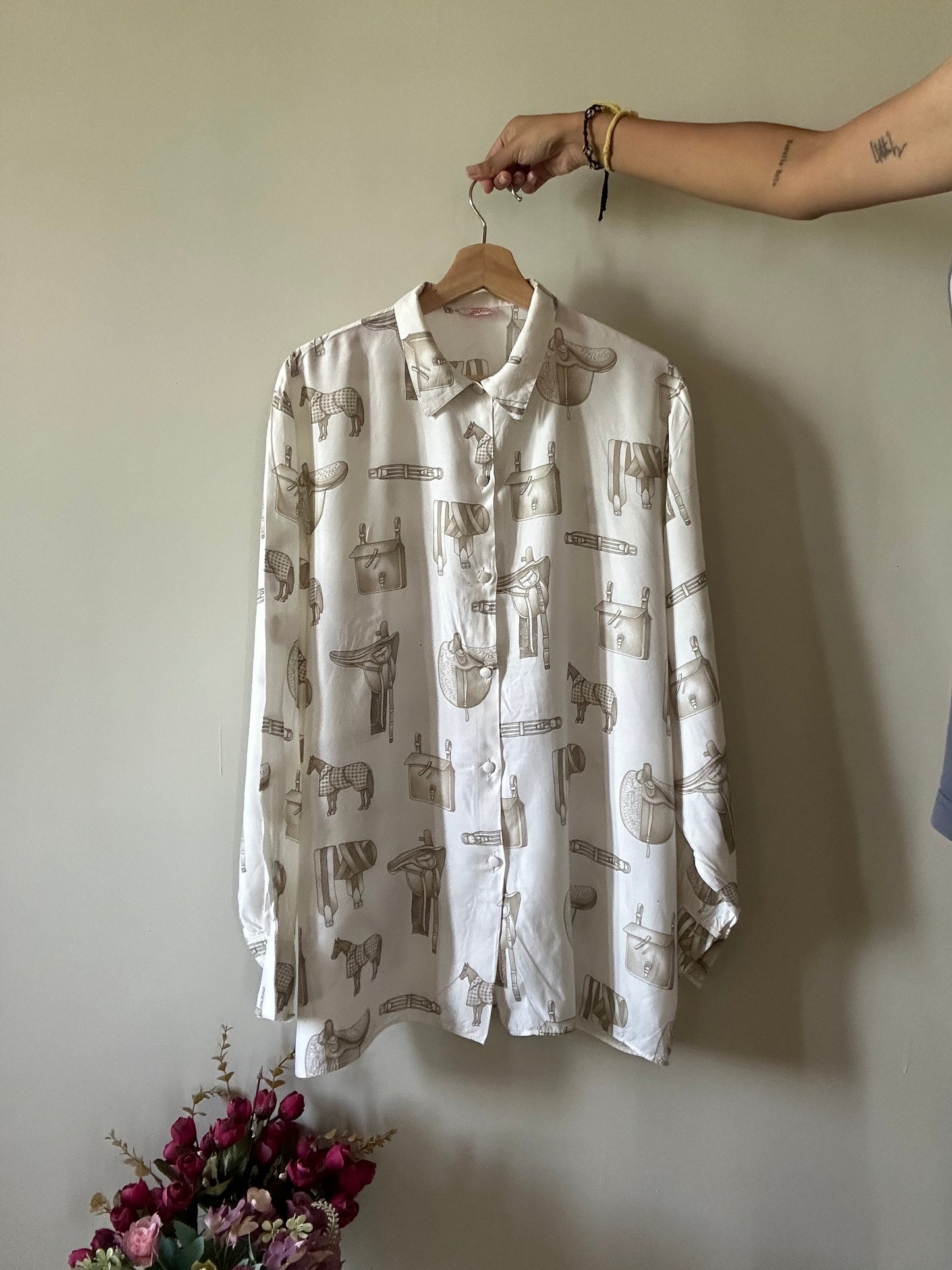 Vintage Acquli & Sapone Abstract Print Shirt