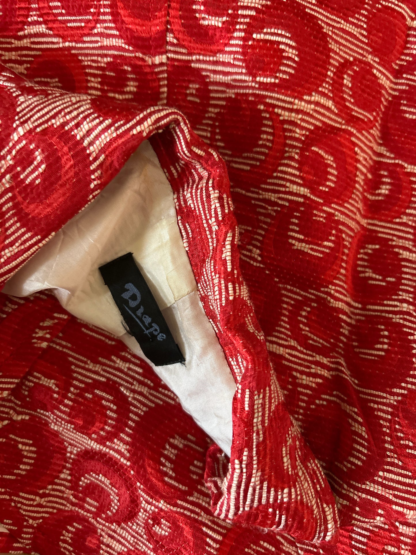 Drape Vintage Weaved Red Blazer