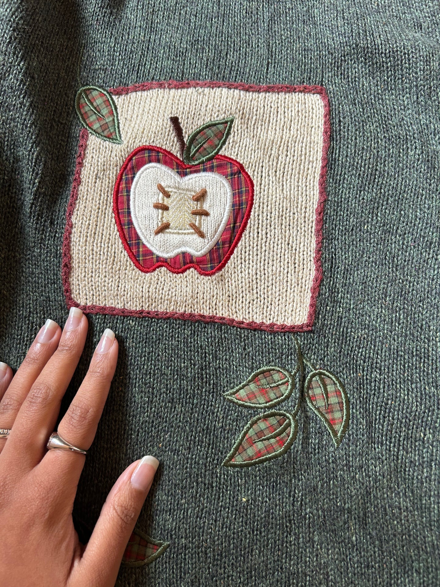 Vintage Mandal Bay Patchwork and Embroidered Knit Cardigan