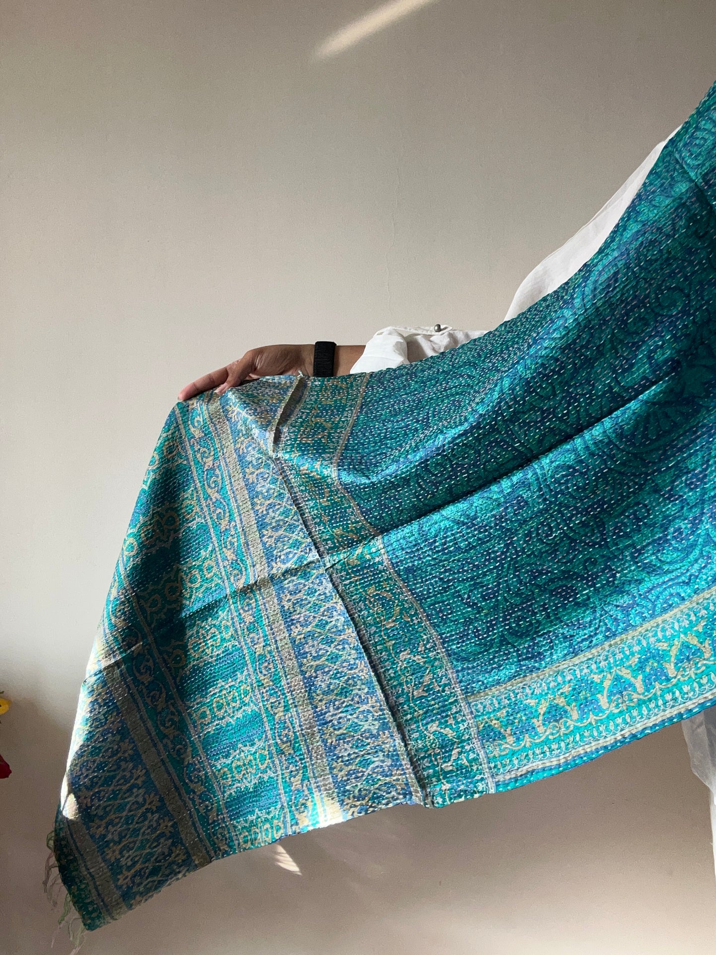 Blue Lagoon Multi Print Reversible Stole