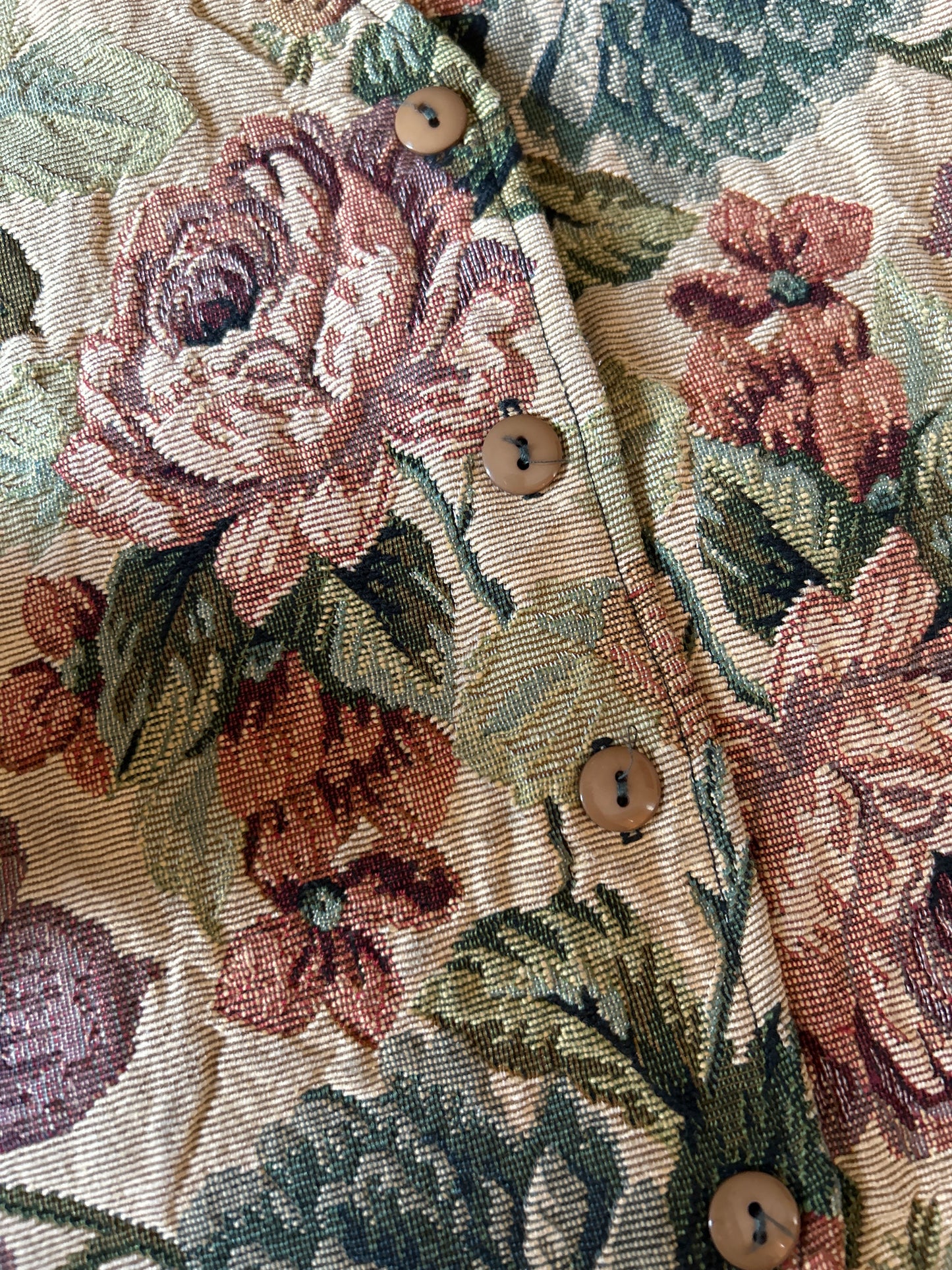 Vintage Jean Wear Floral Vest