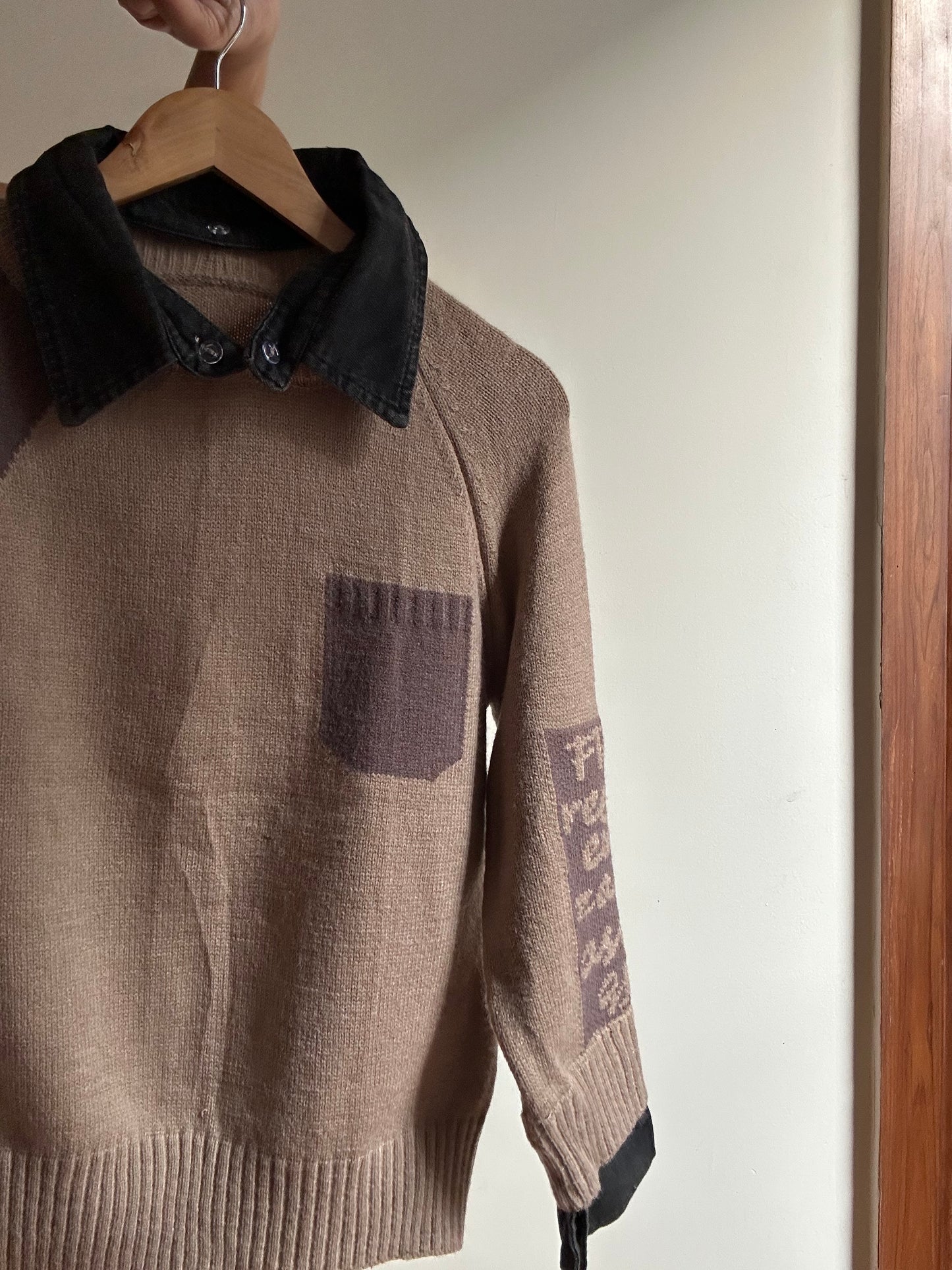 Vintage Detachable Coller Knit Pullover