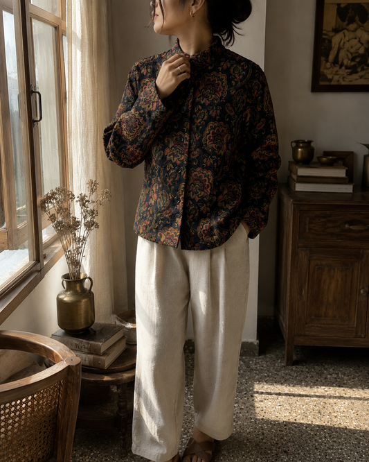 Vintage Floral Tapestry Jacket