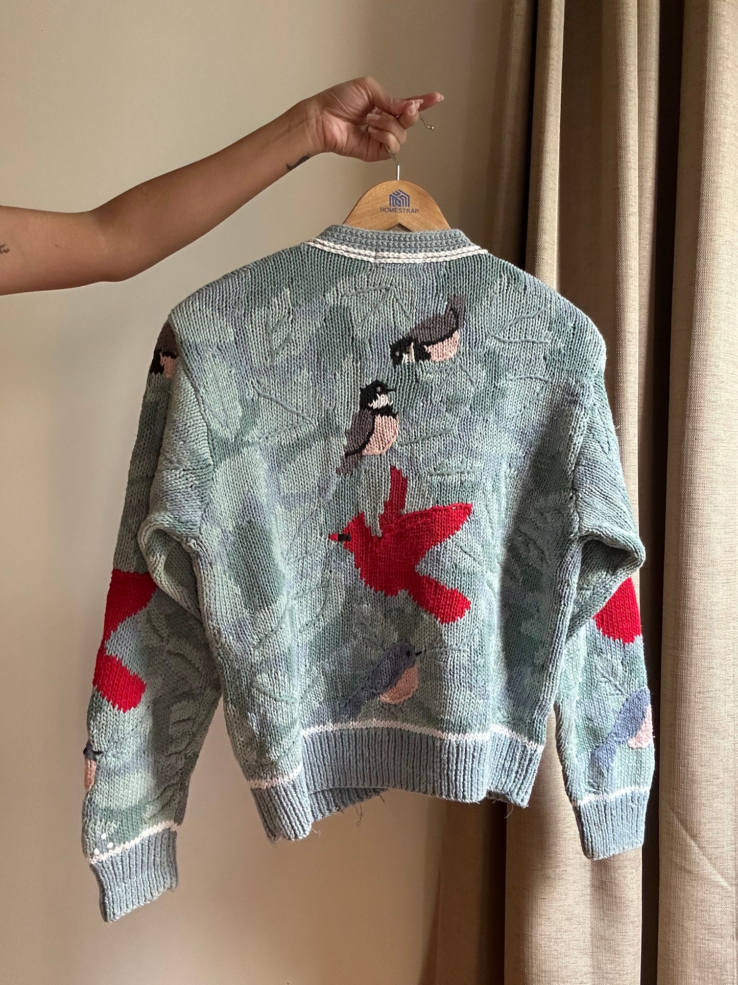 Vintage Orvis Embroidered Knit Cardigan