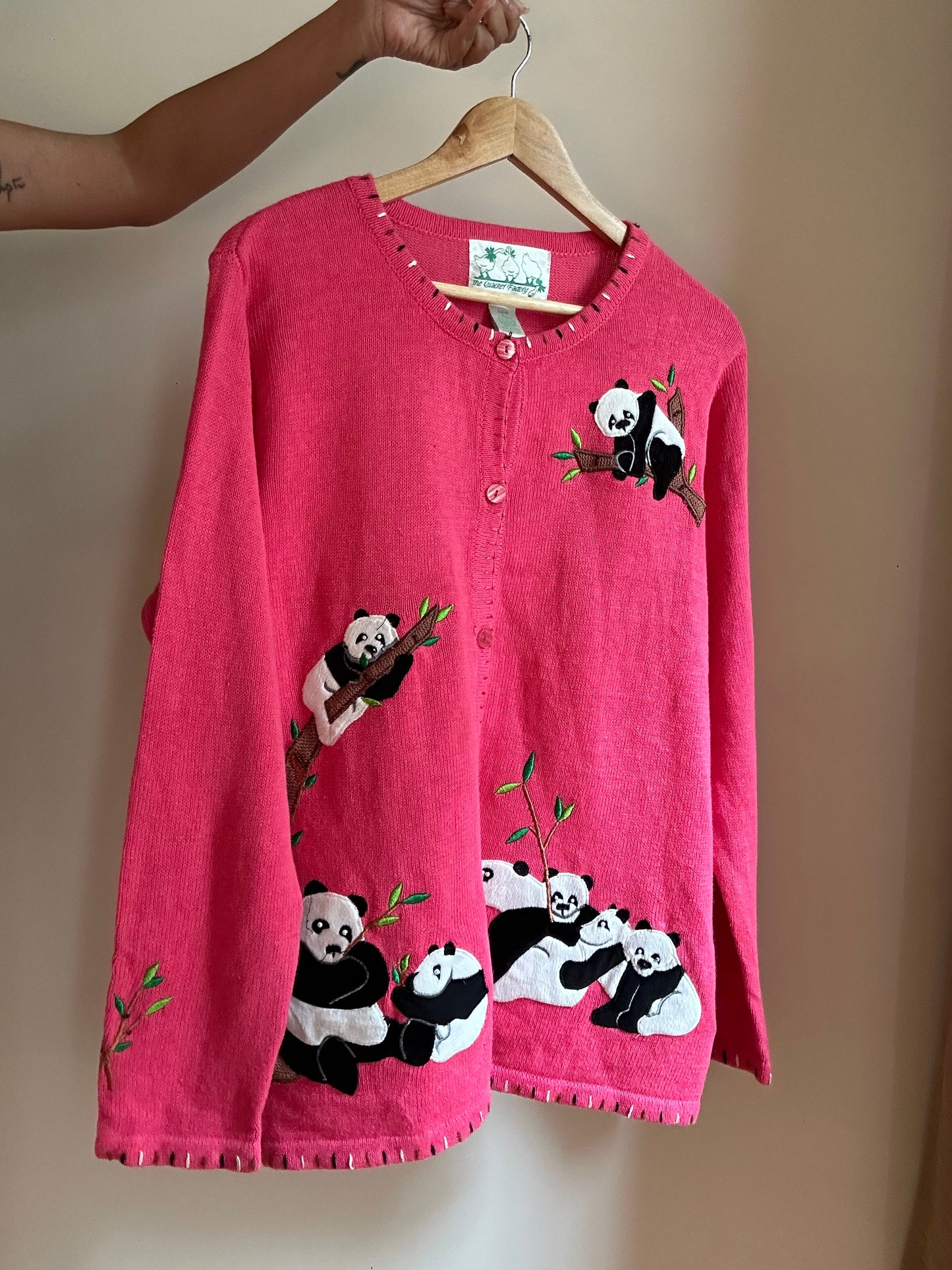 The Quacker Factory Vintage Panda Cardigan