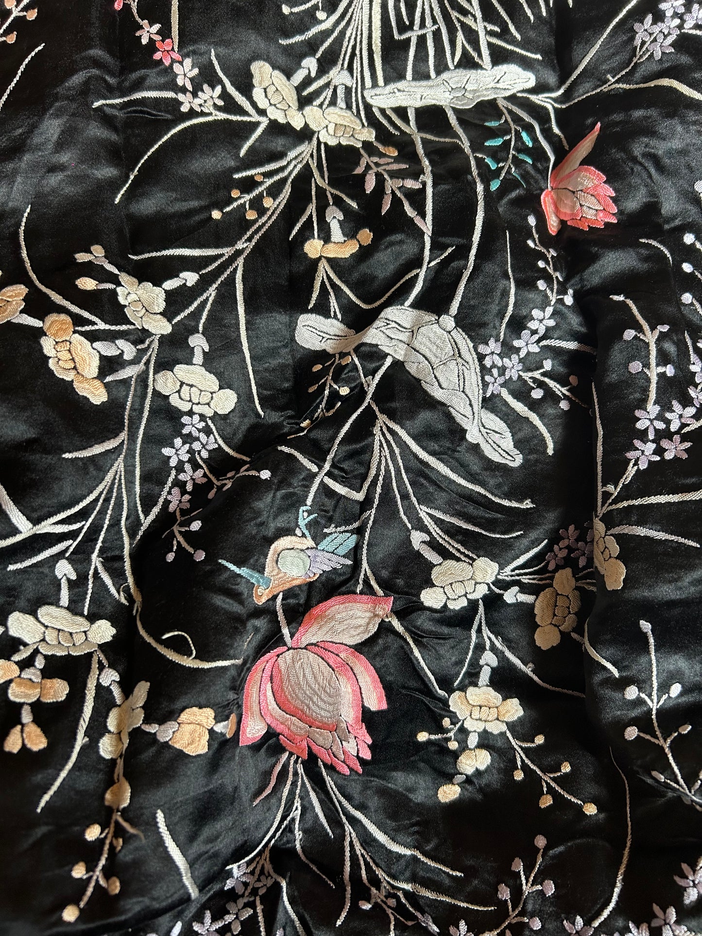 Vintage All Silk and Embroidered Shaket