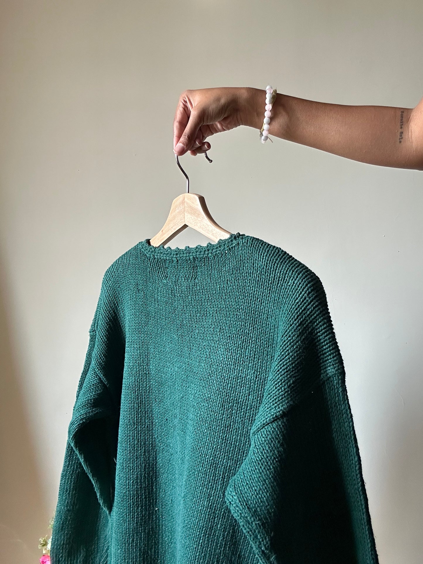 Tiara Vintage Santa Beaded and Embroidered Pullover