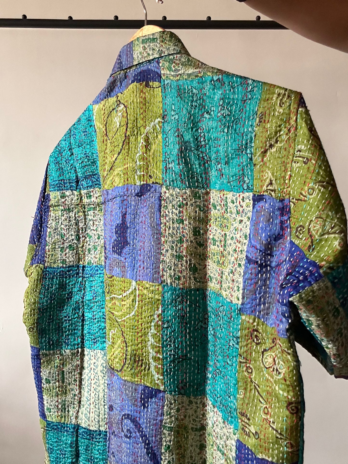 The Earth Patch Work Kantha Embroidery Shirt