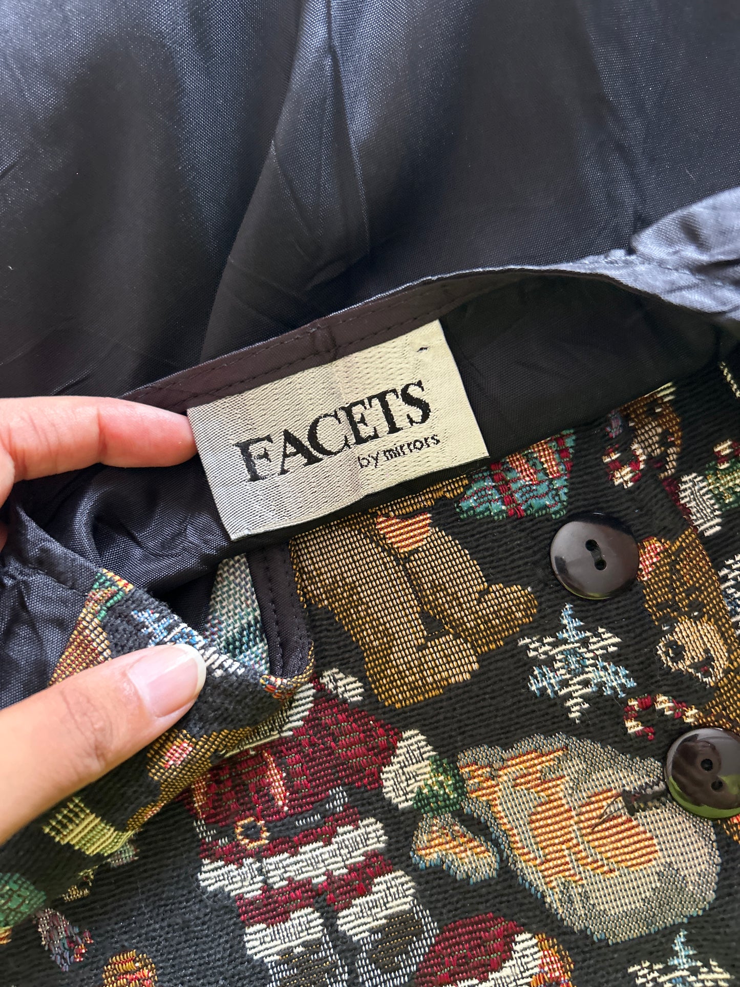 Facets By Mirrors Vintage Teddy Vest