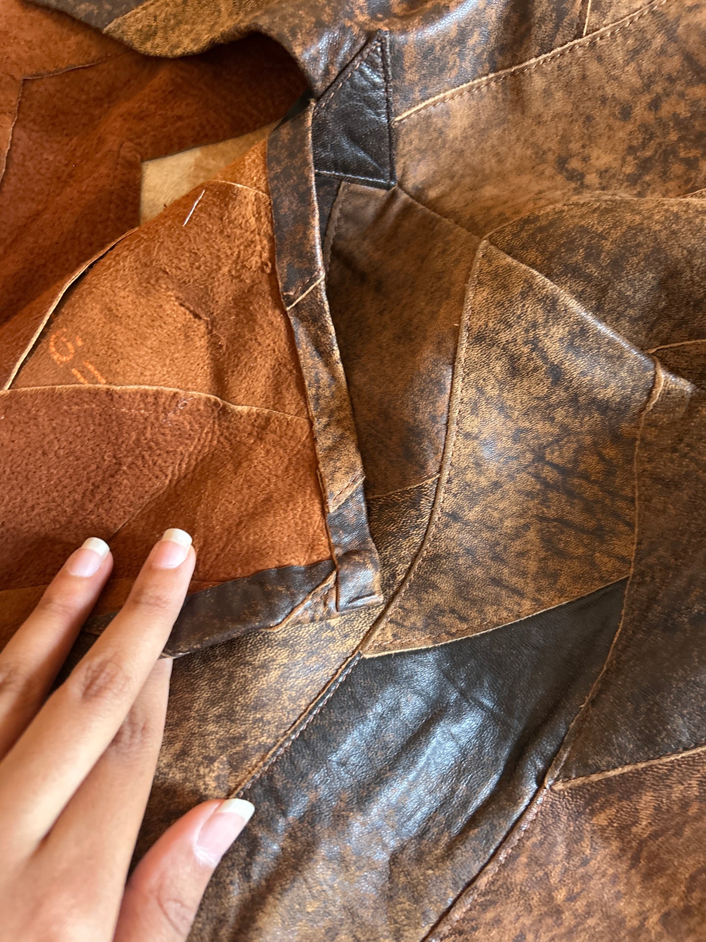 Ti- Amo Designs Vintage Genuine Leather Skirt