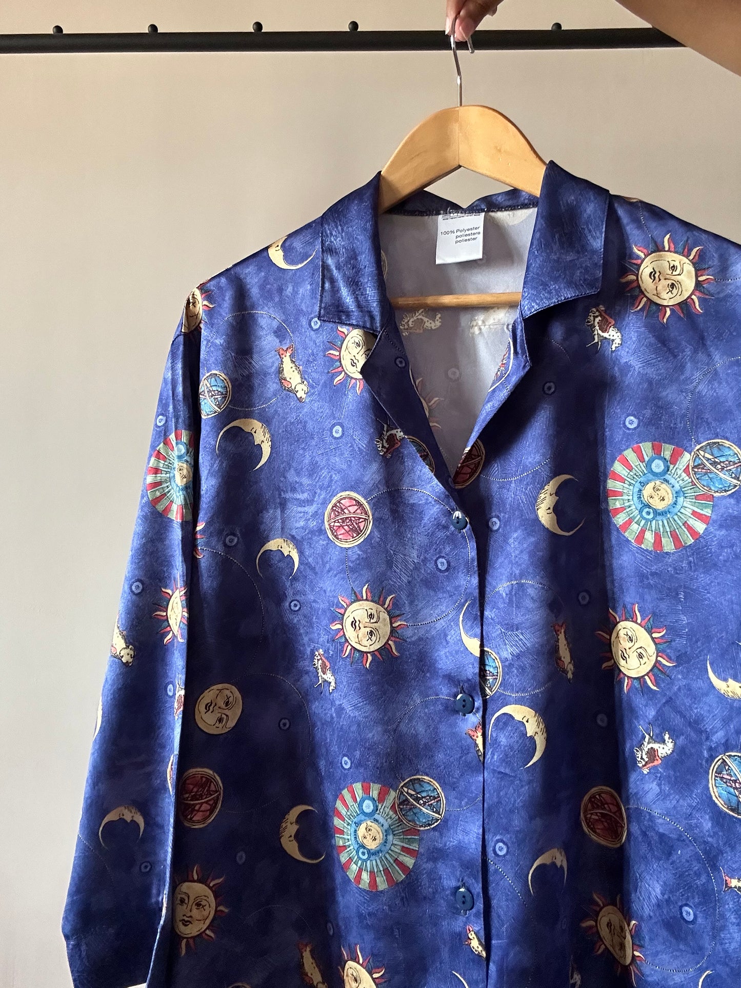 Vintage Sun Moon Inspired Print Shirt
