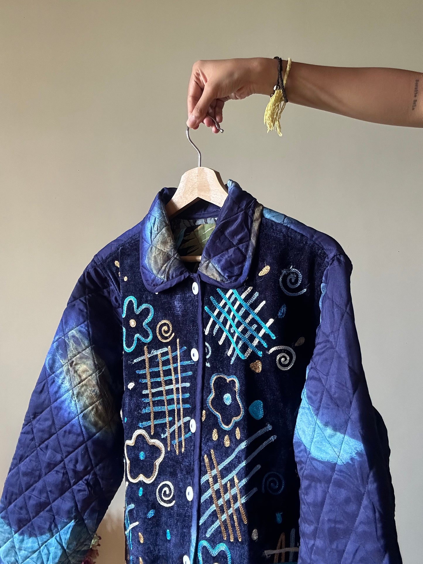 Reversible Quilted Embroiled Vintage Shaket