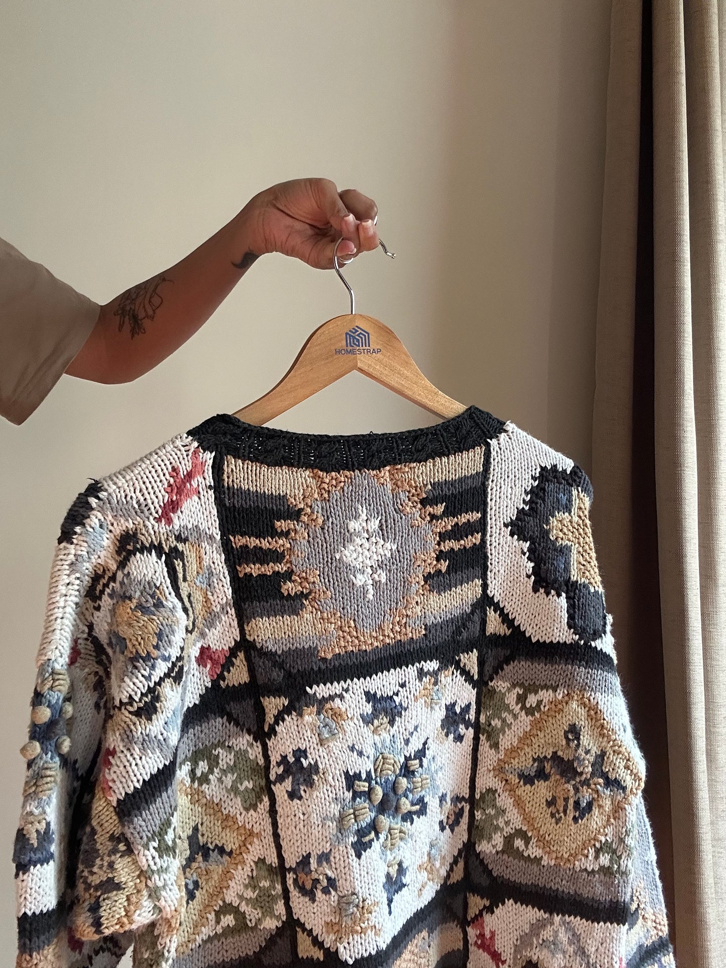Vintage Crystal Kobe Hand Embroidered Pullover